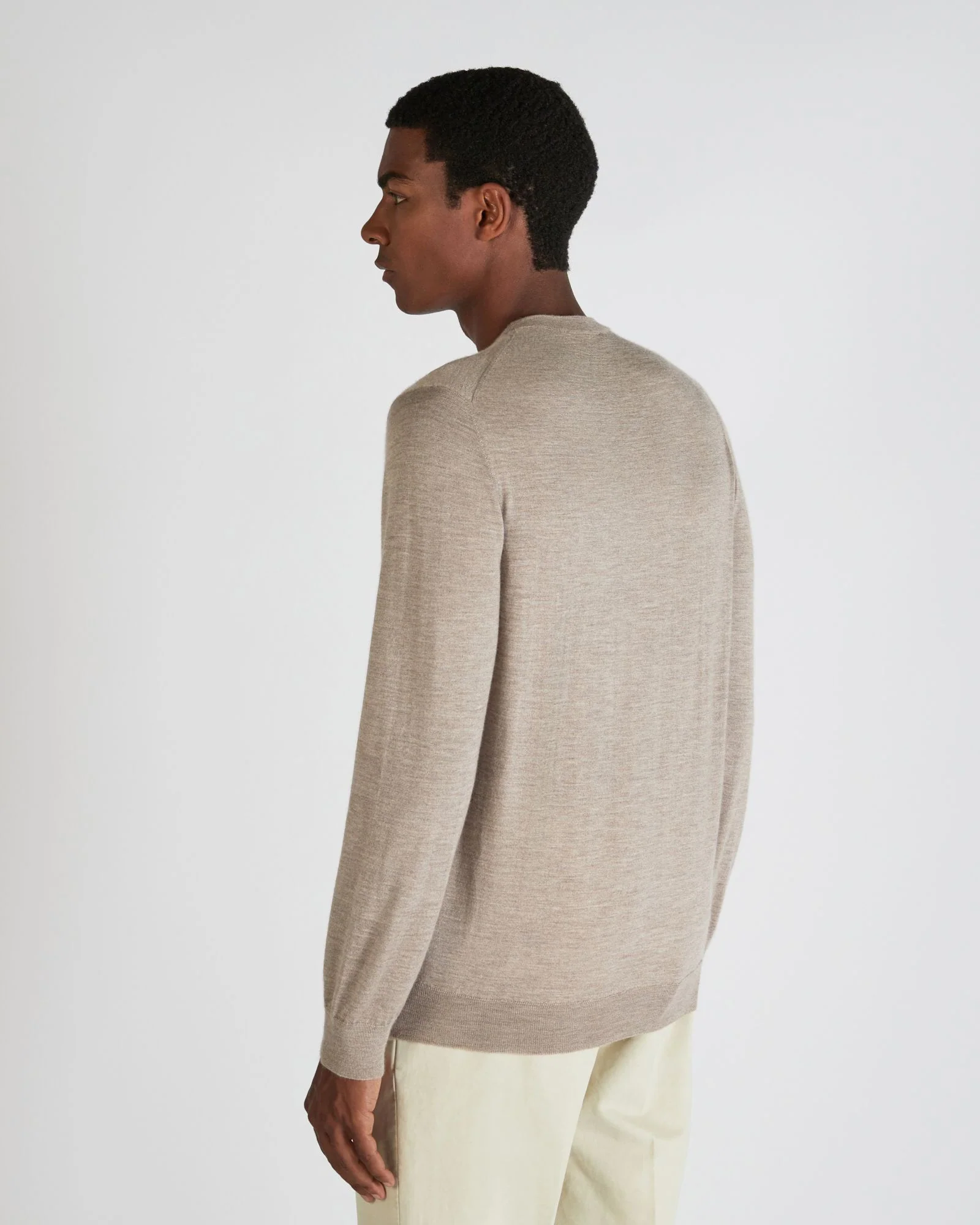 Cashmere and silk slim fit crewneck sweater - Image 3