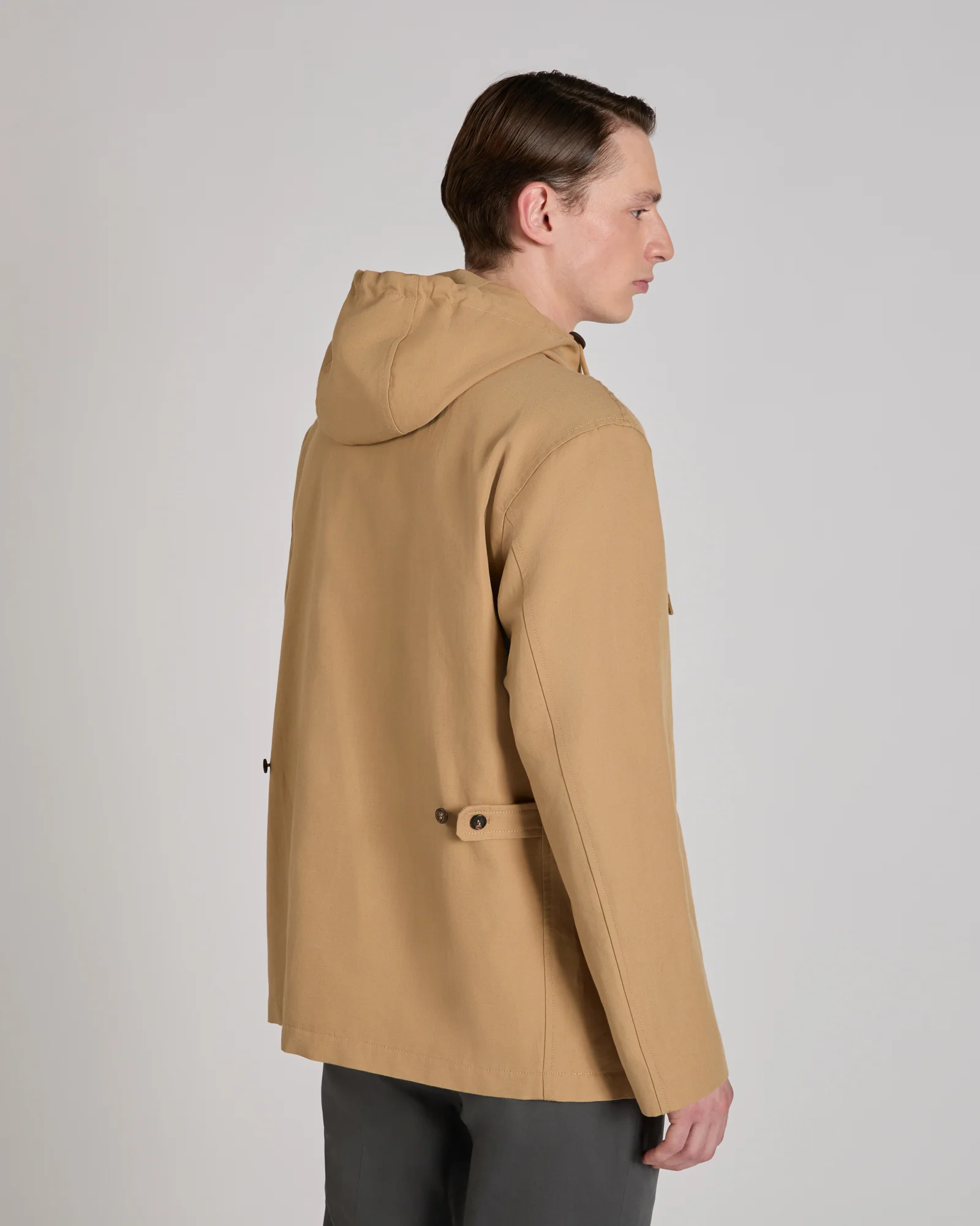 Cotton and linen canvas jacket - Image 3