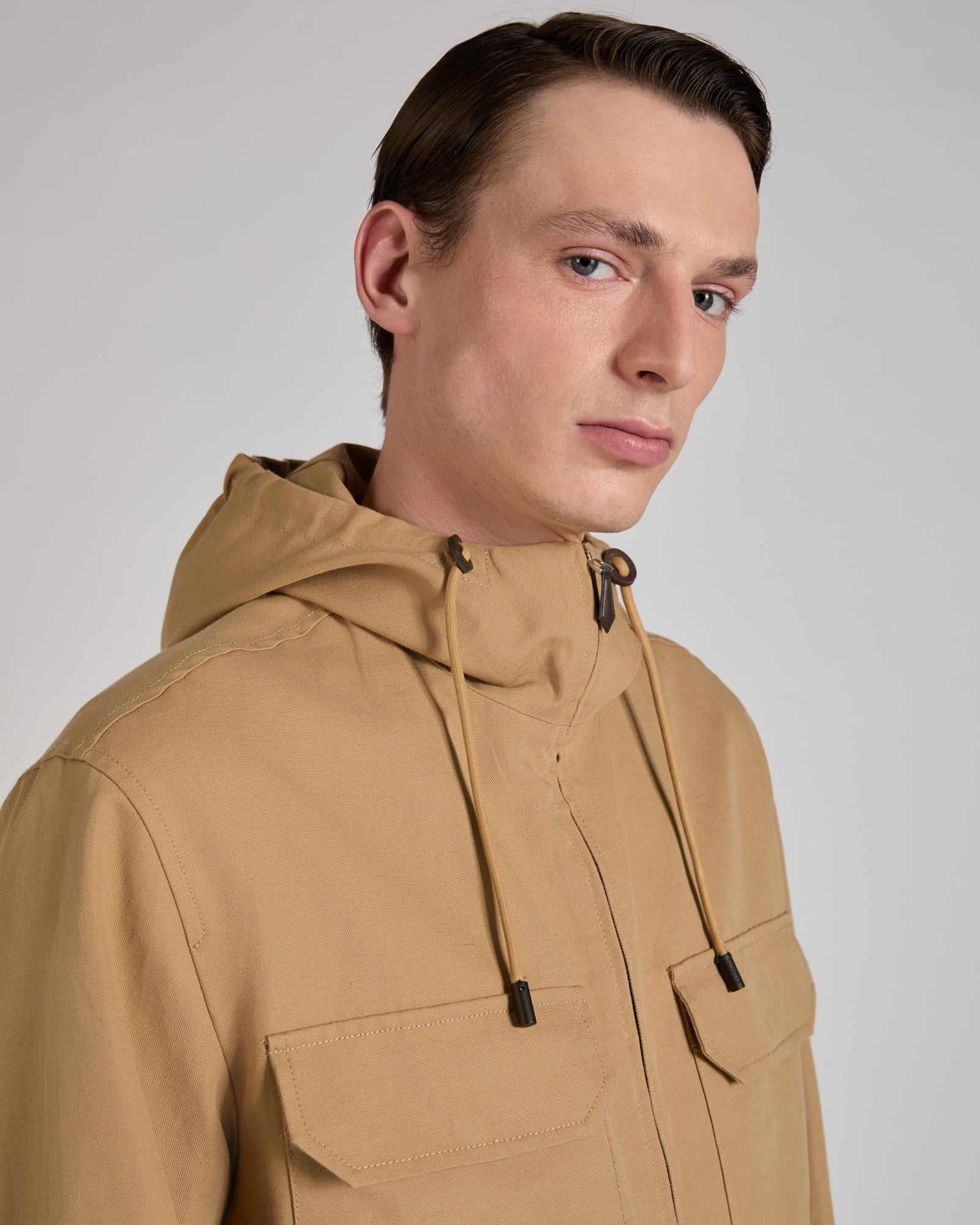 Cotton and linen canvas jacket - Image 4
