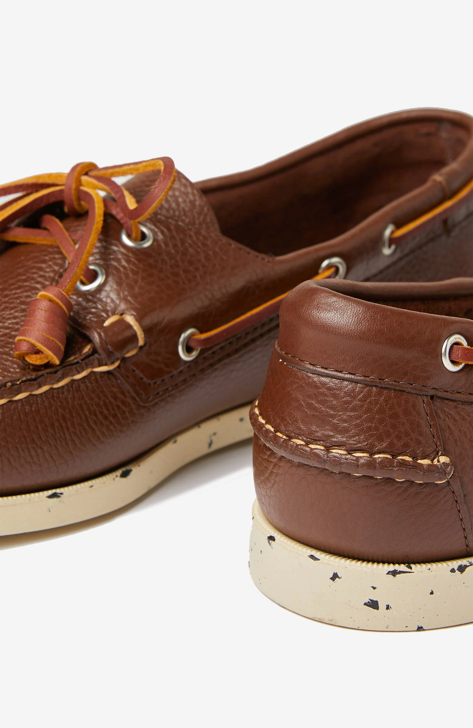Hammered leather boat shoe - Image 4