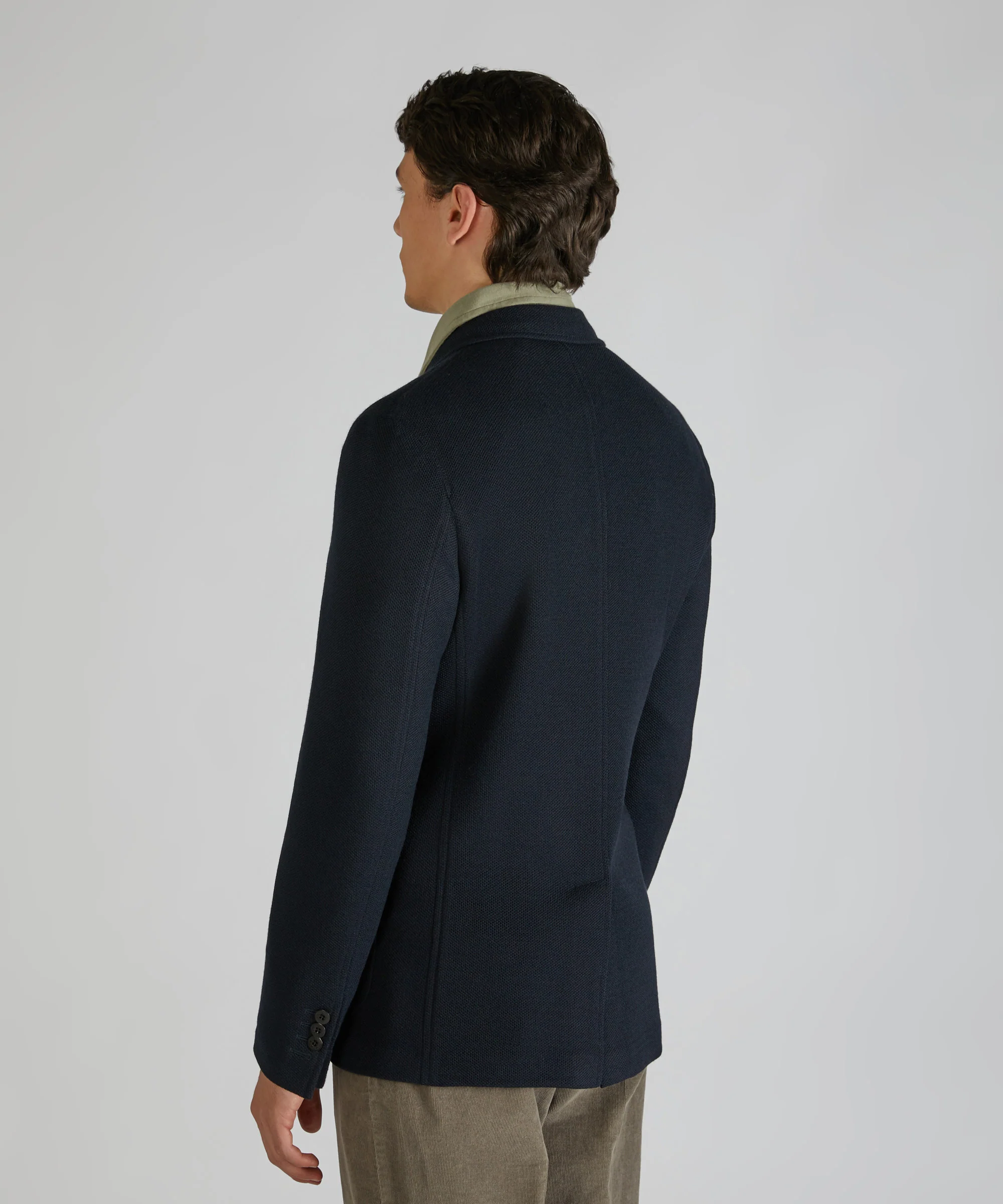 Jersey hopsack slim fit jacket - Image 3