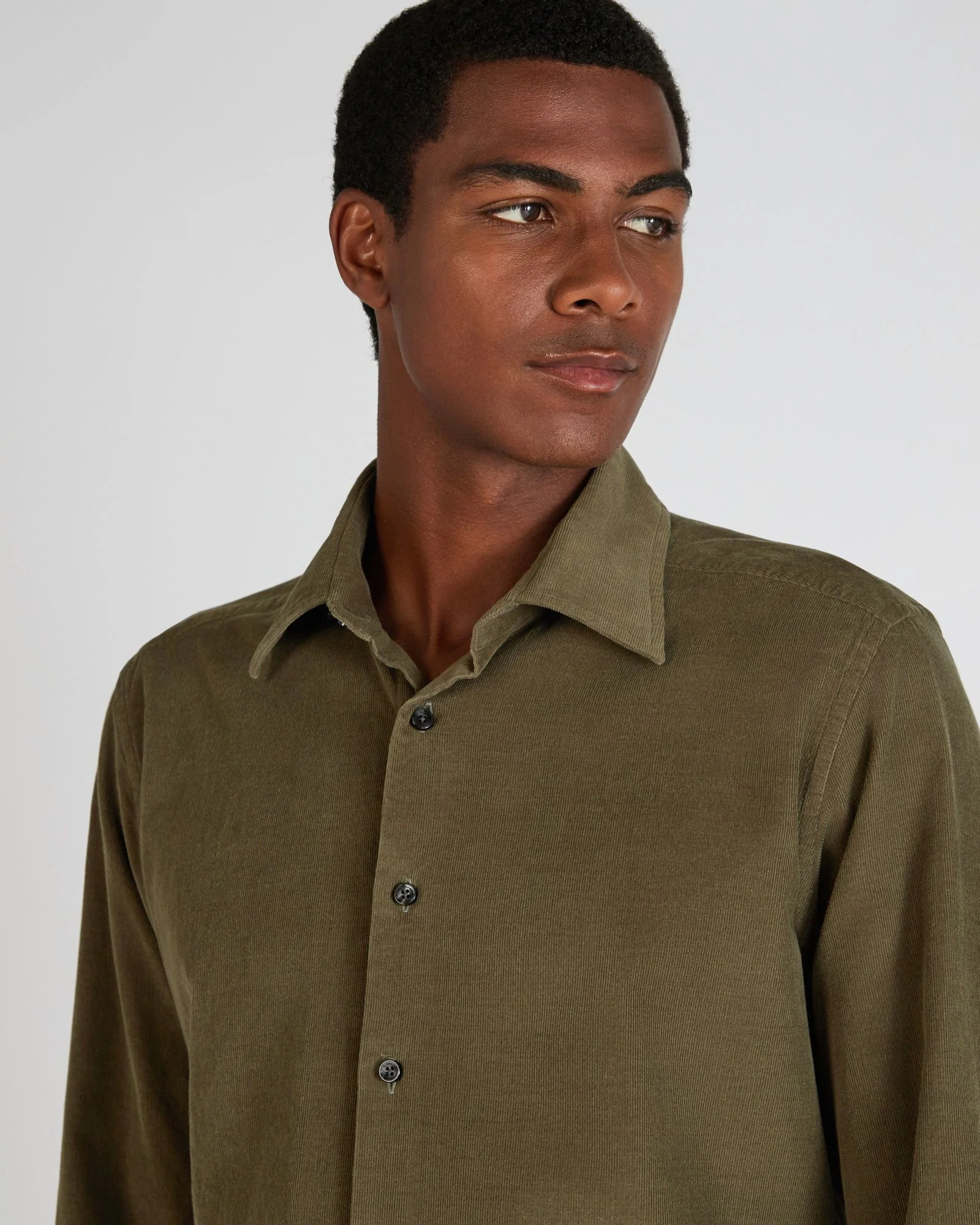Regular fit corduroy shirt - Image 4
