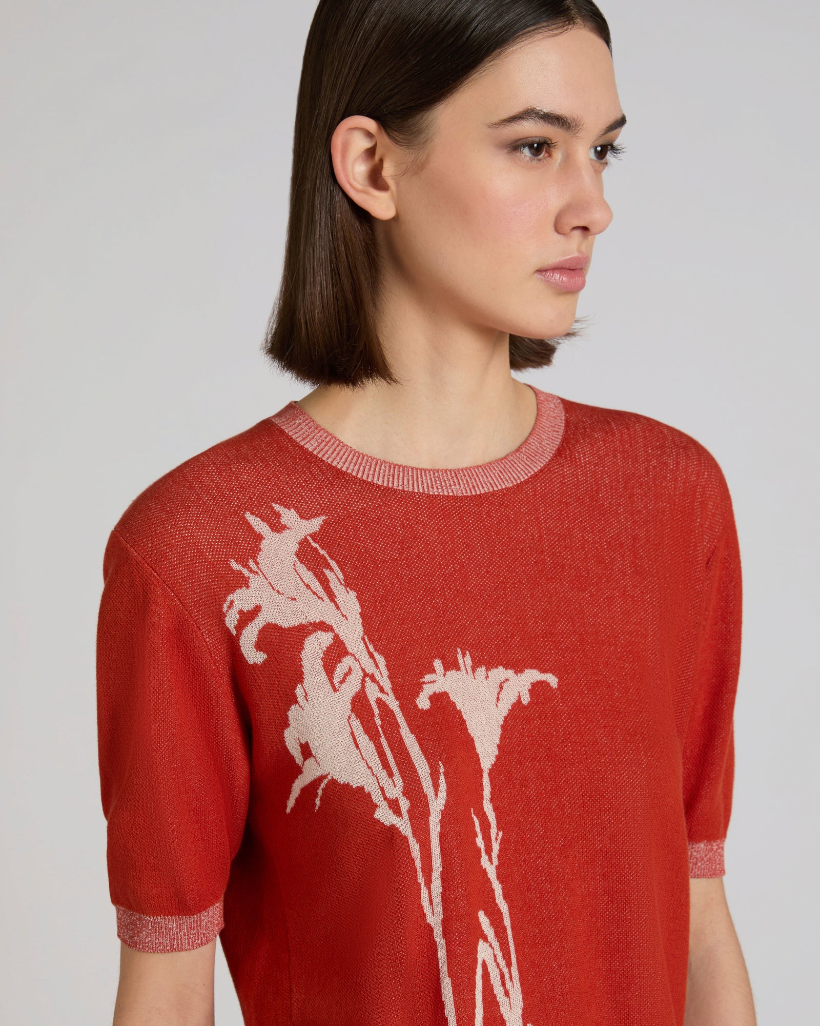Regular fit cotton crêpe jacquard jumper - Image 4