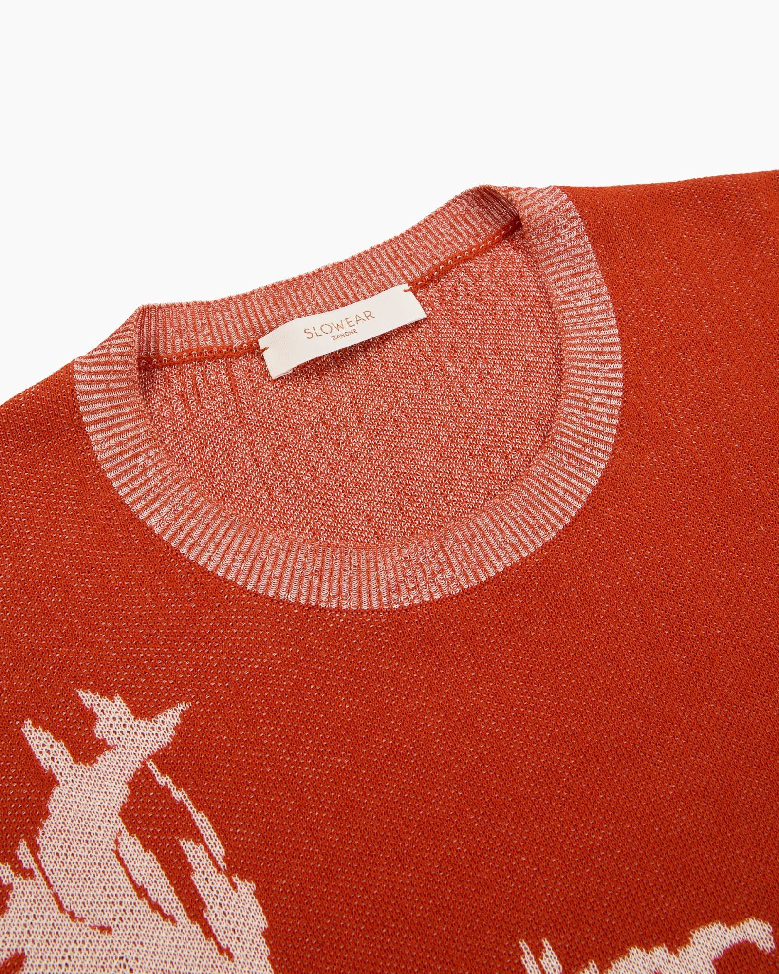 Regular fit cotton crêpe jacquard jumper - Image 6