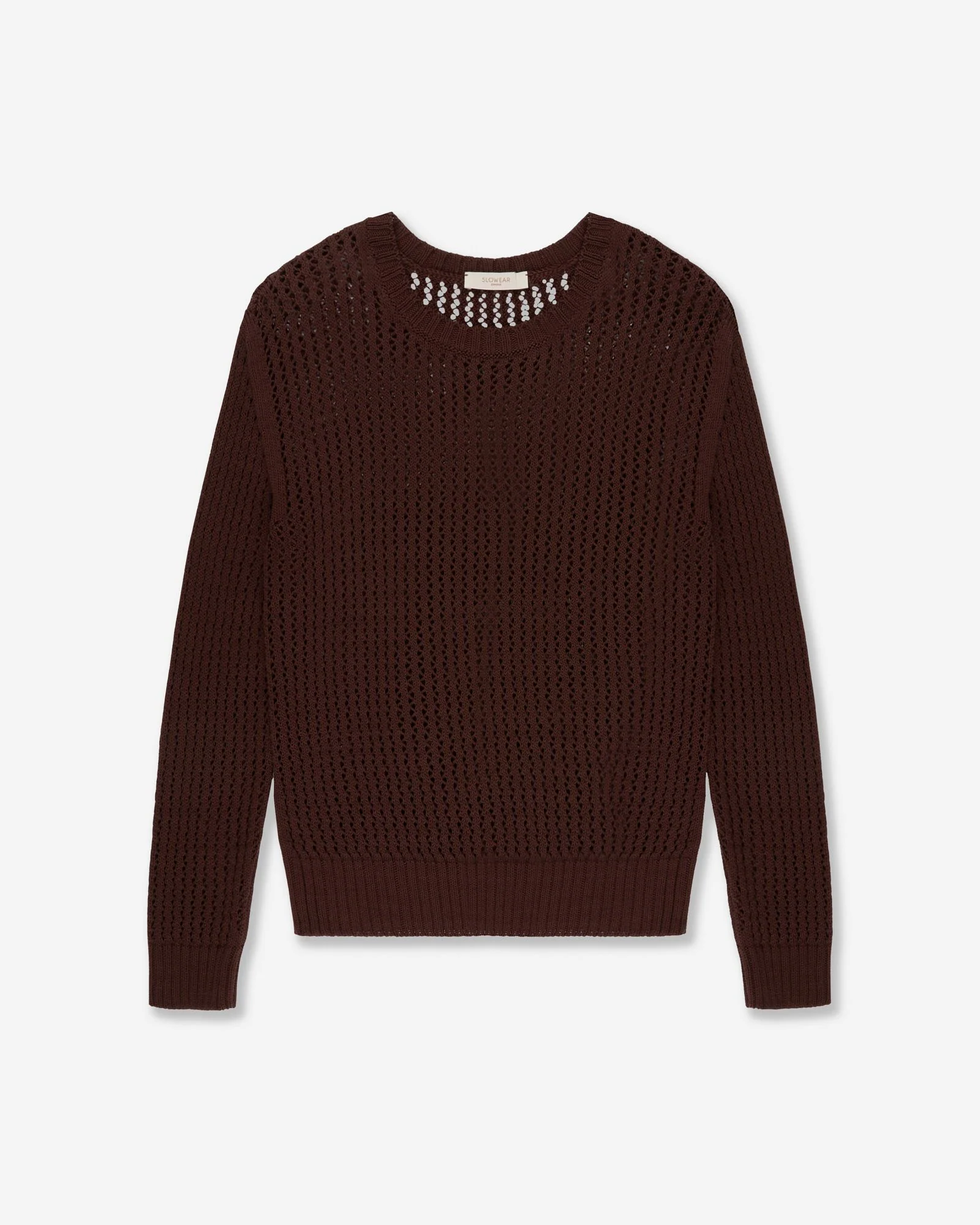 Regular fit cotton crew neck jumper
