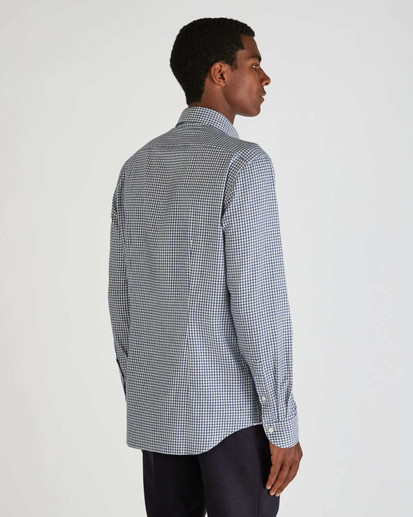 Regular fit cotton flannel shirt - Image 3