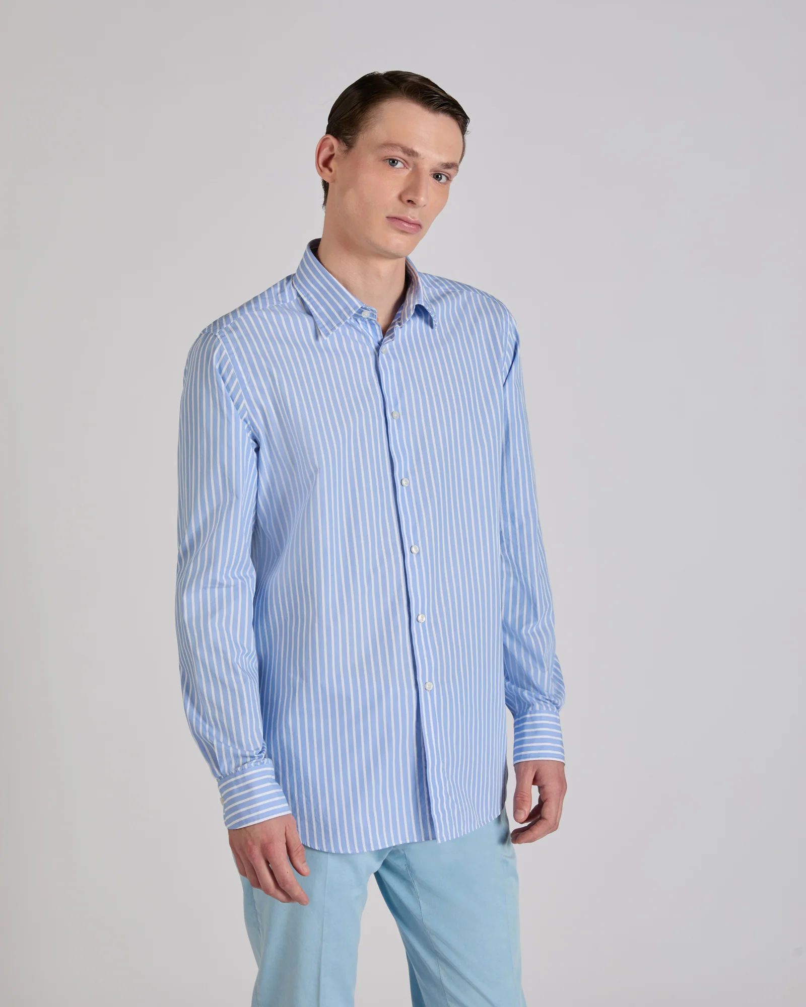 Regular fit cotton poplin shirt - Image 2