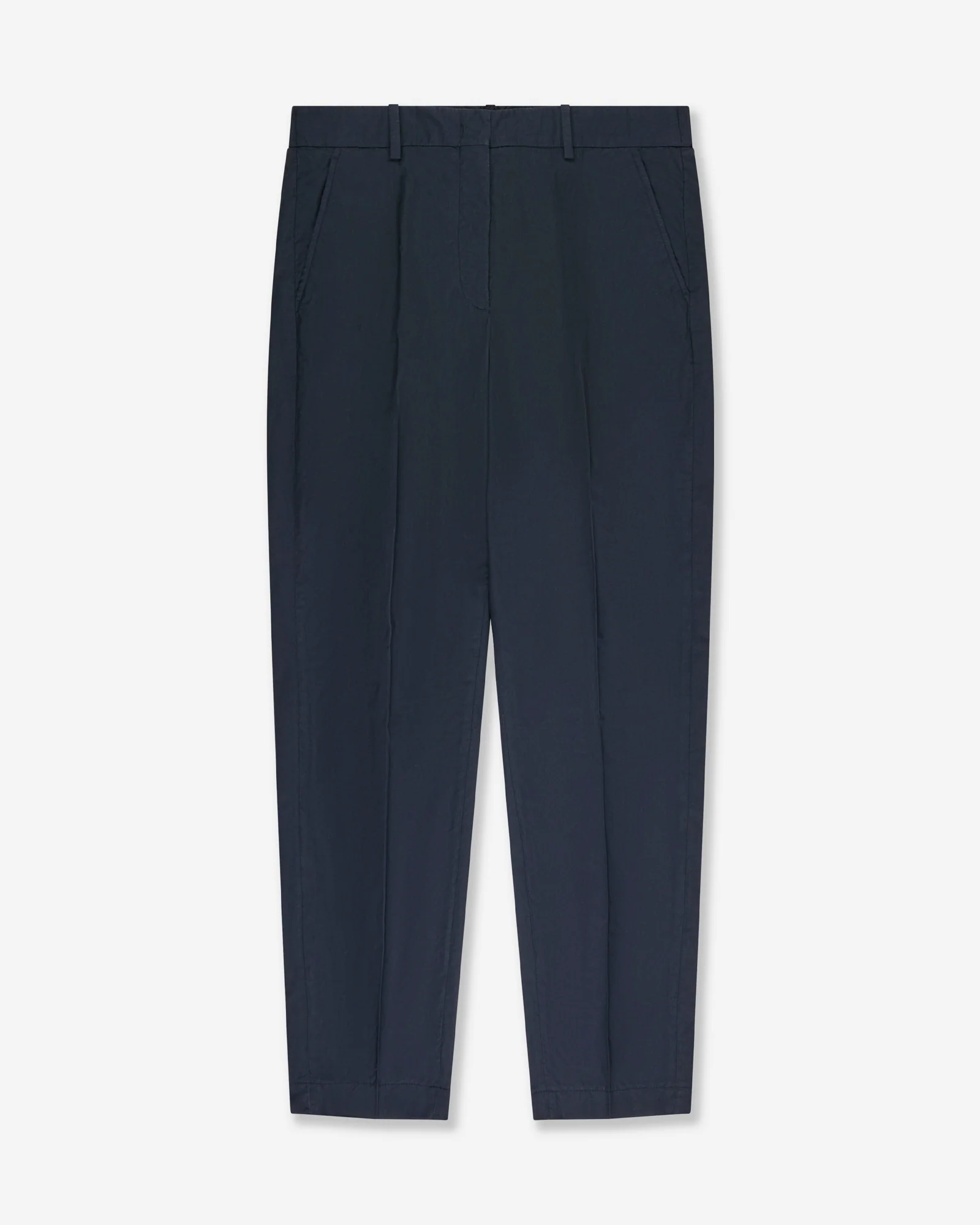 Regular fit cotton poplin trousers