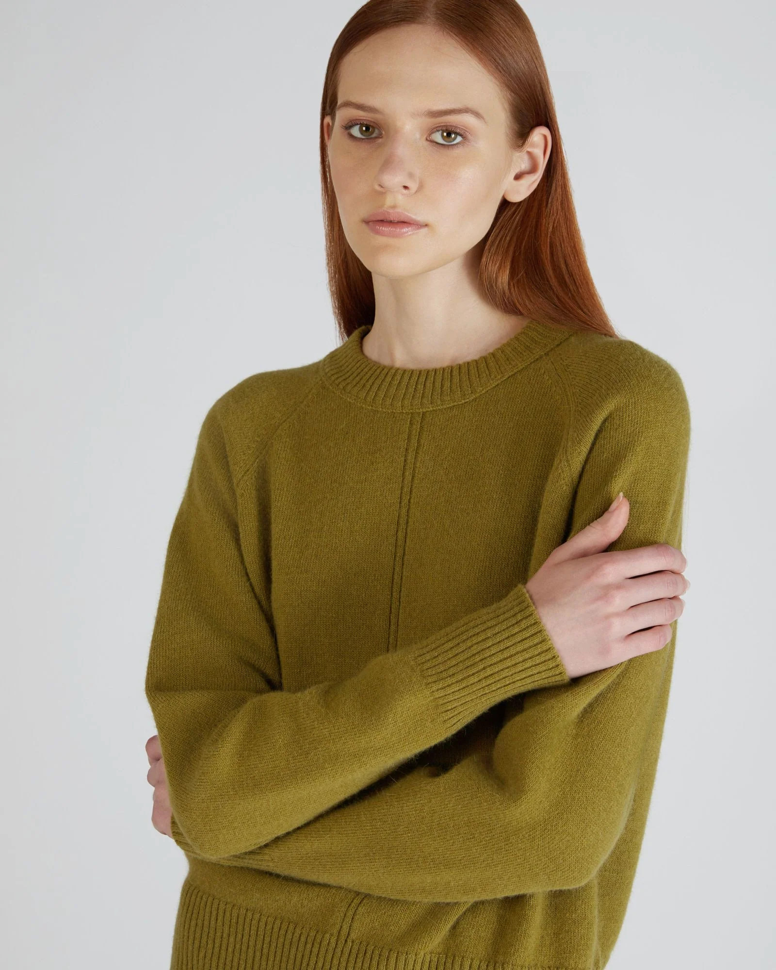 Regular fit crewneck sweater in wool and Angora - Image 4