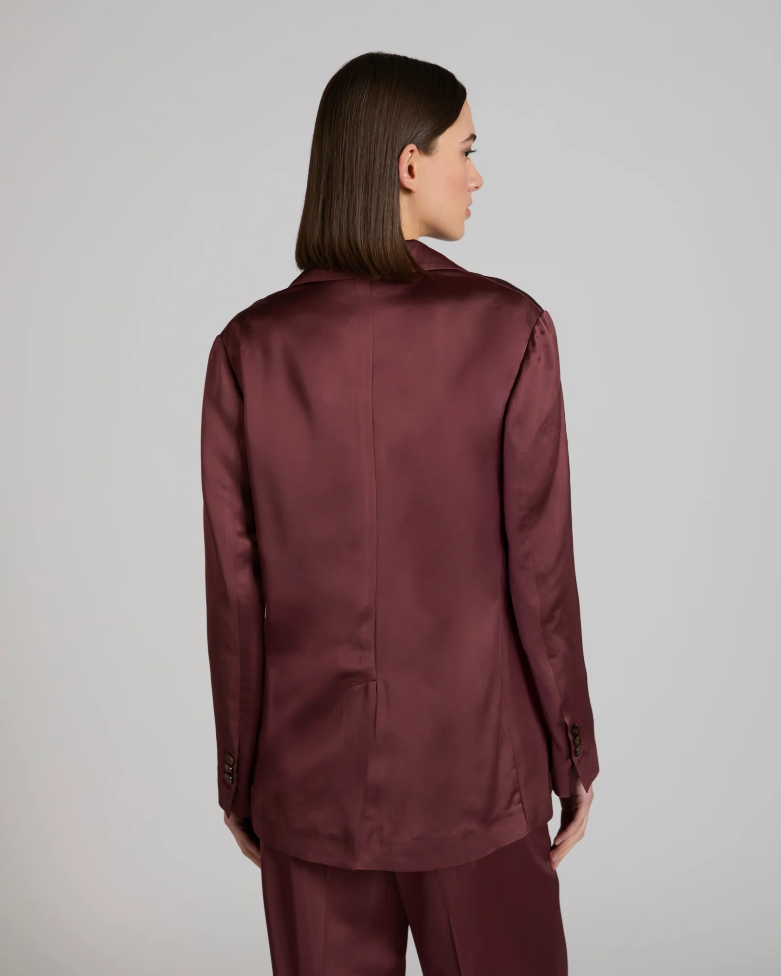 Regular fit jacket in shiny satin - Image 3