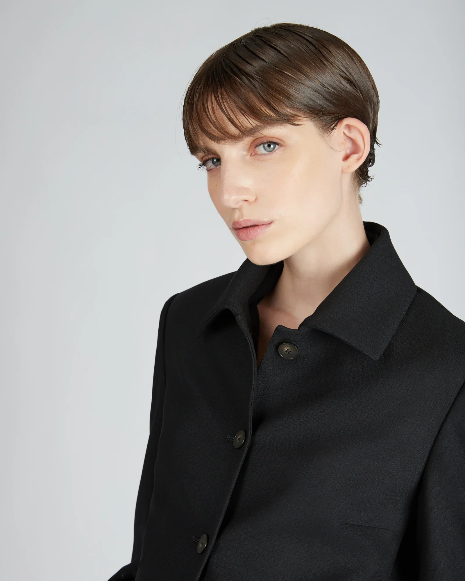 Regular fit jacket in two way stretch wool - Image 4