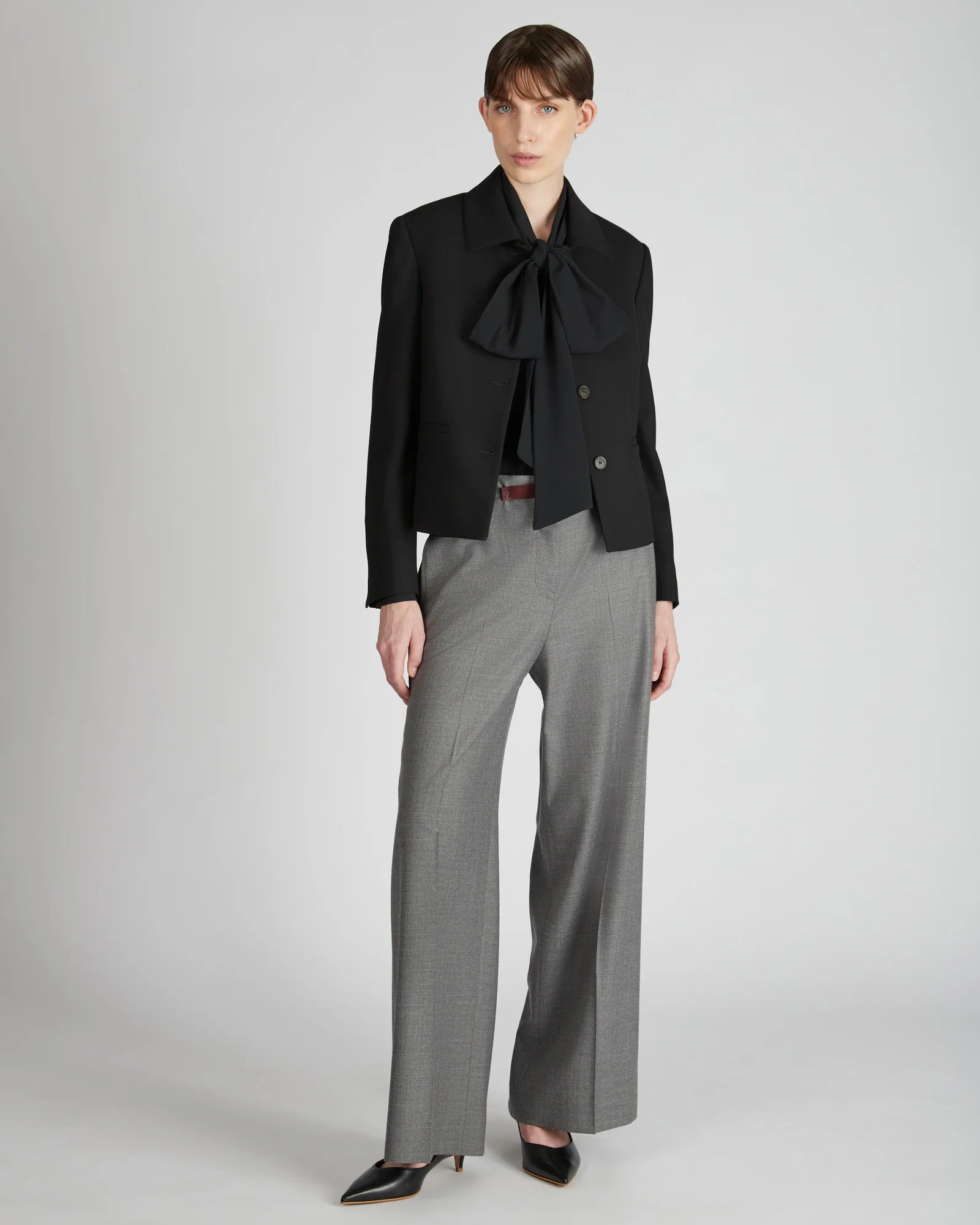 Regular fit jacket in two way stretch wool - Image 5