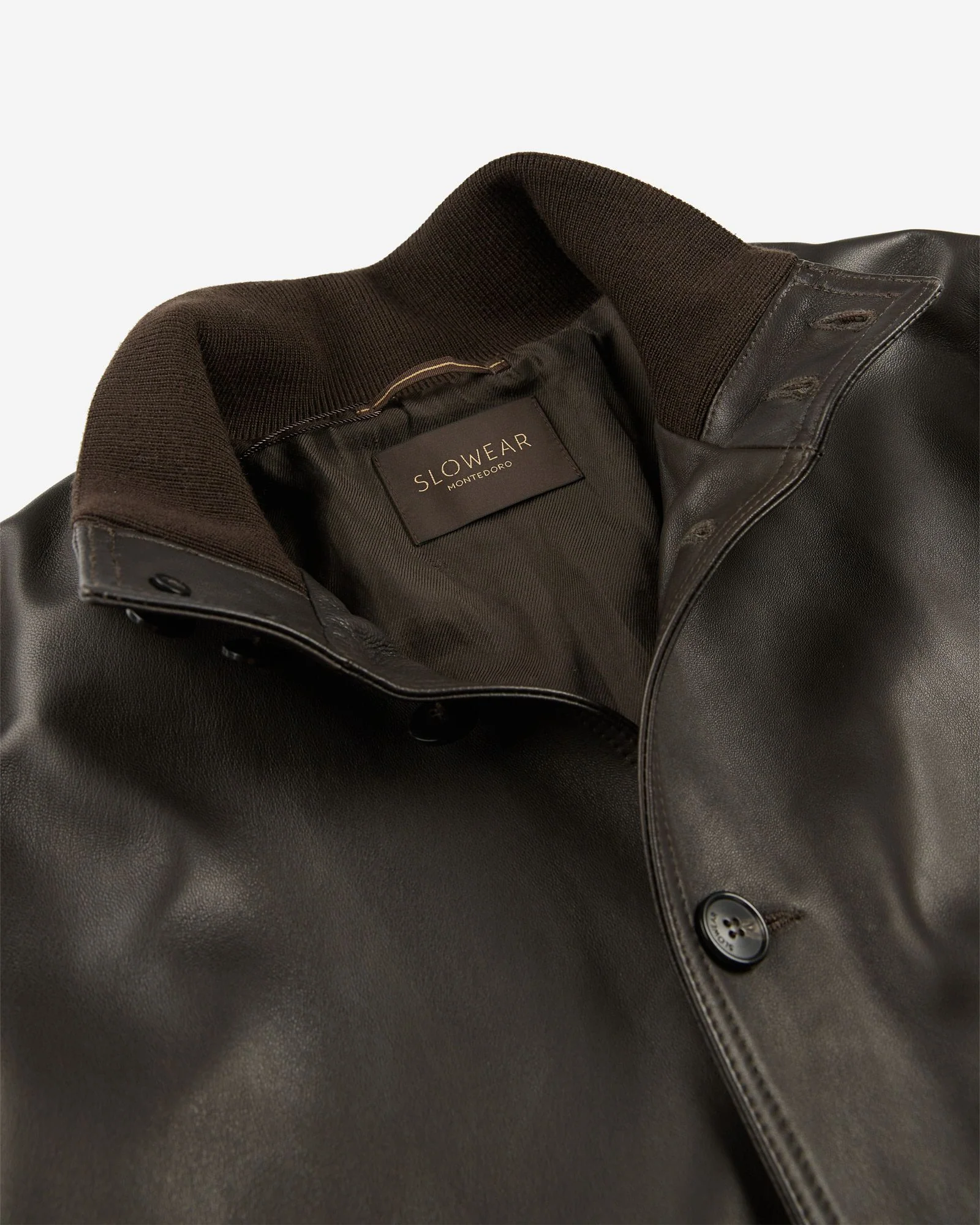 Regular fit leather jacket - Image 6