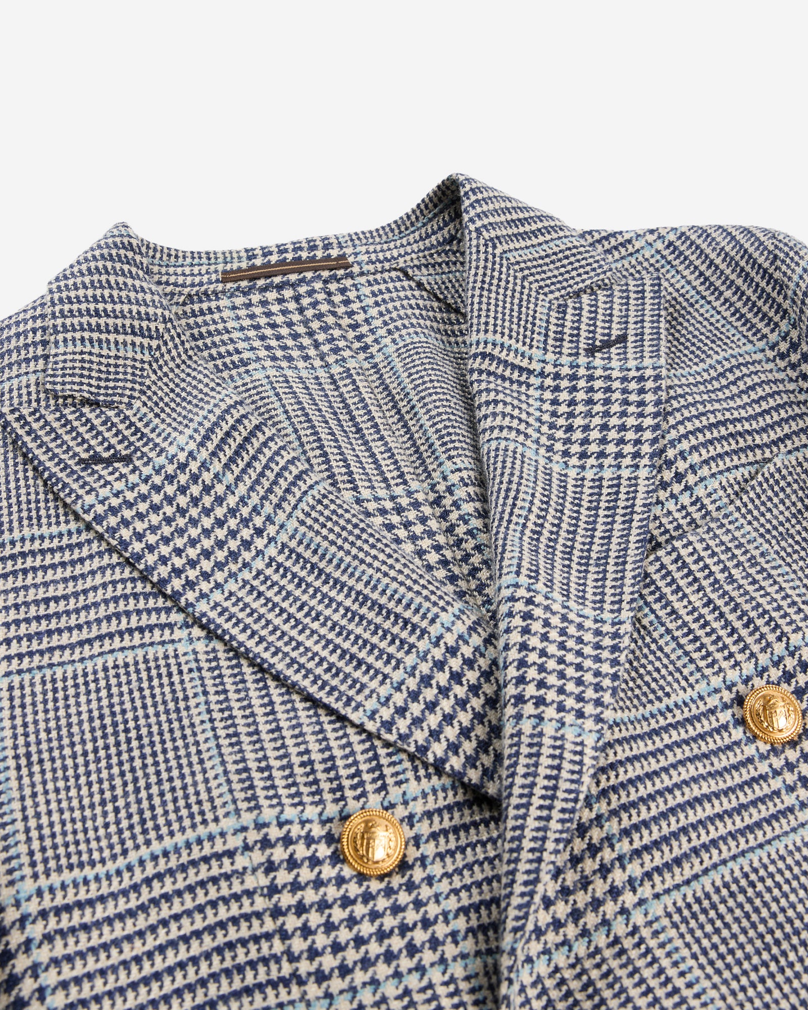 Regular fit linen and silk double-breasted jacket - Image 6