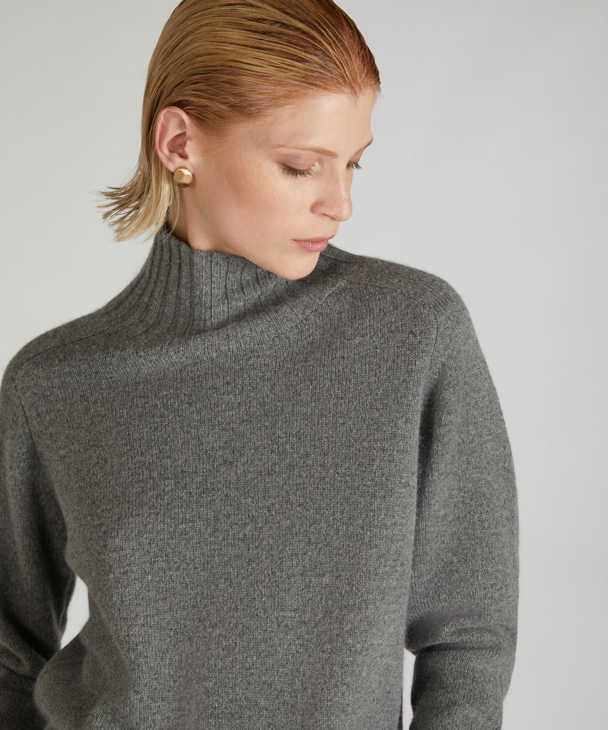 Wool and Angora mock neck sweater - Image 4