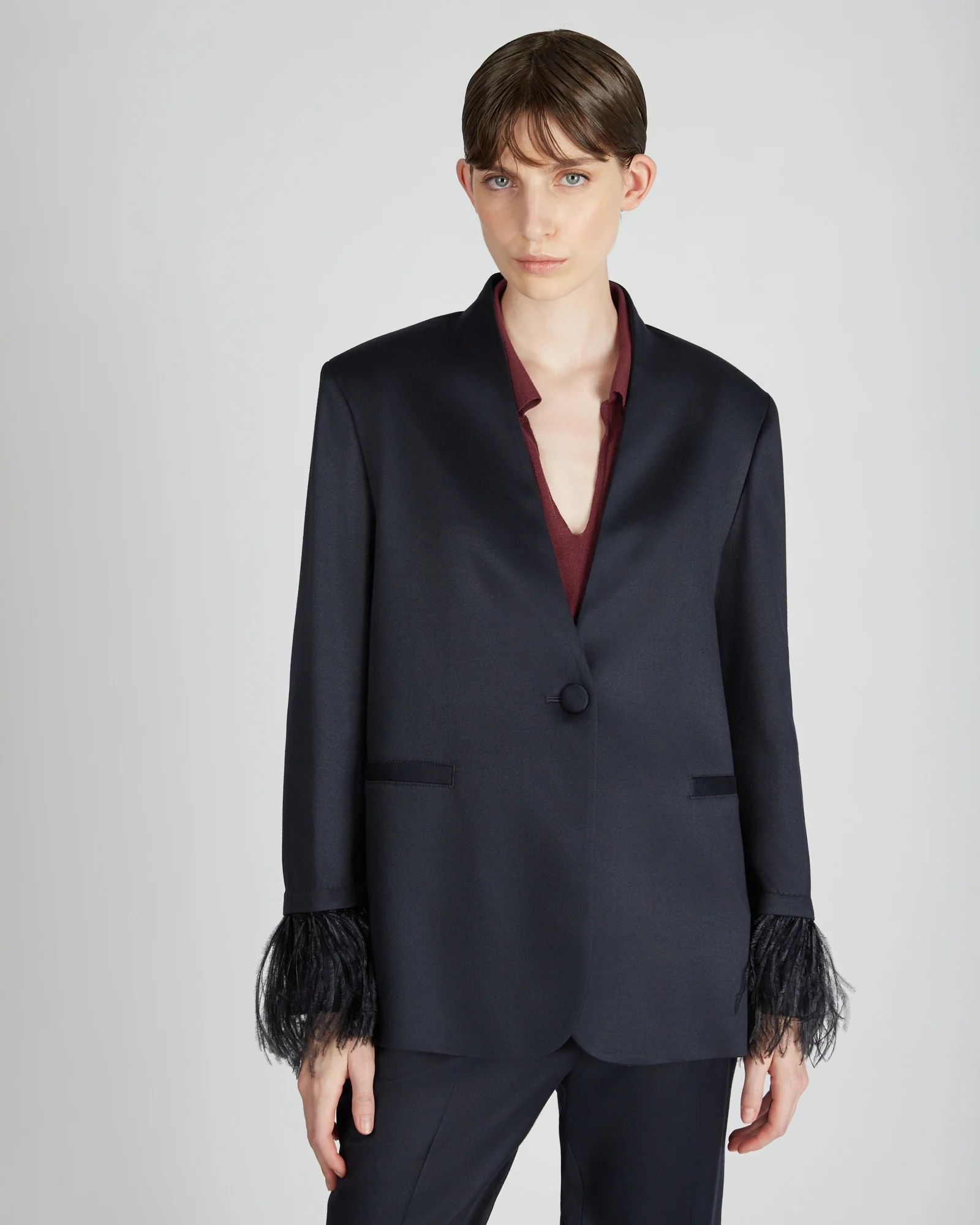 Regular fit shiny flannel jacket - Image 2