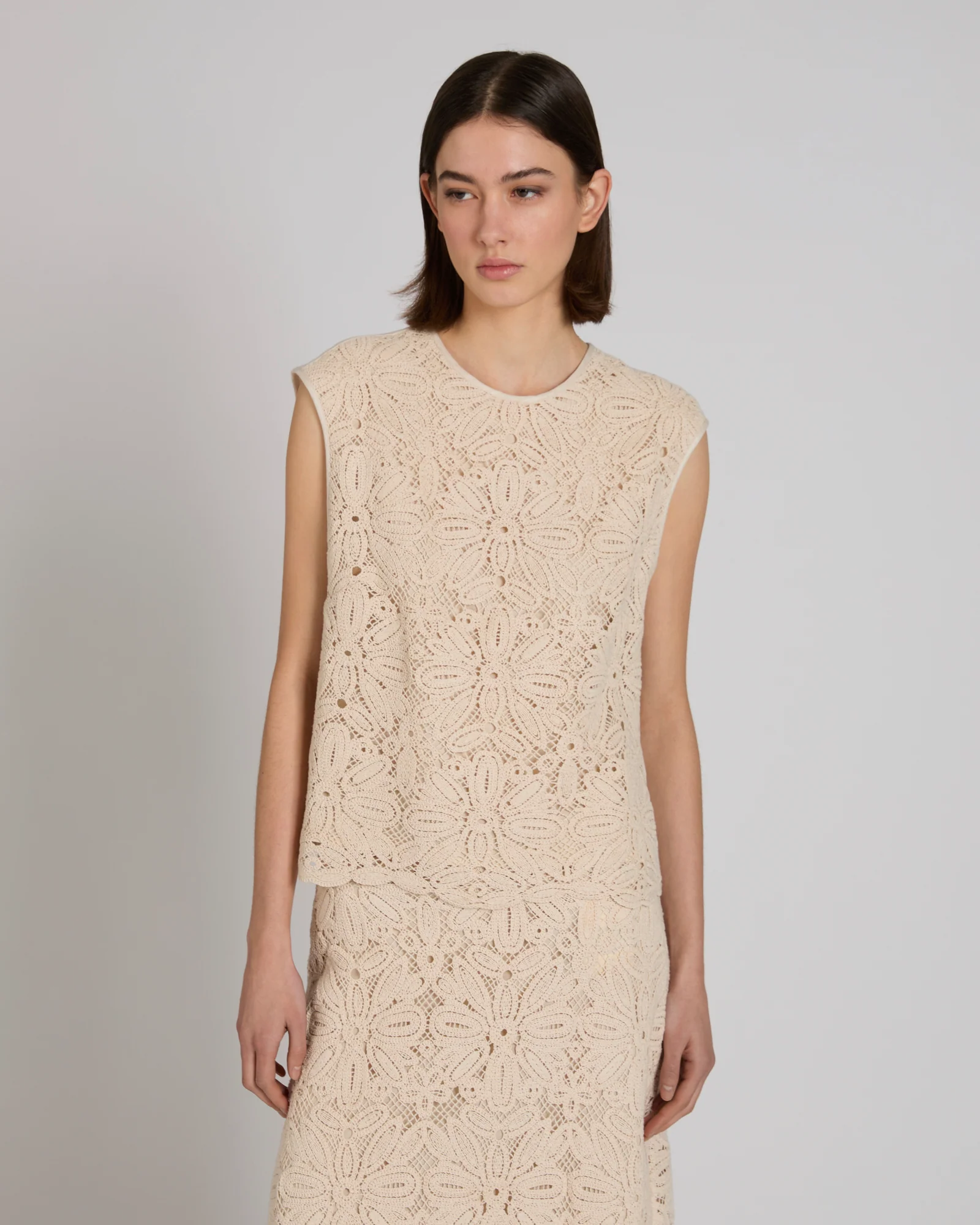 Regular fit top in macramé lace - Image 2
