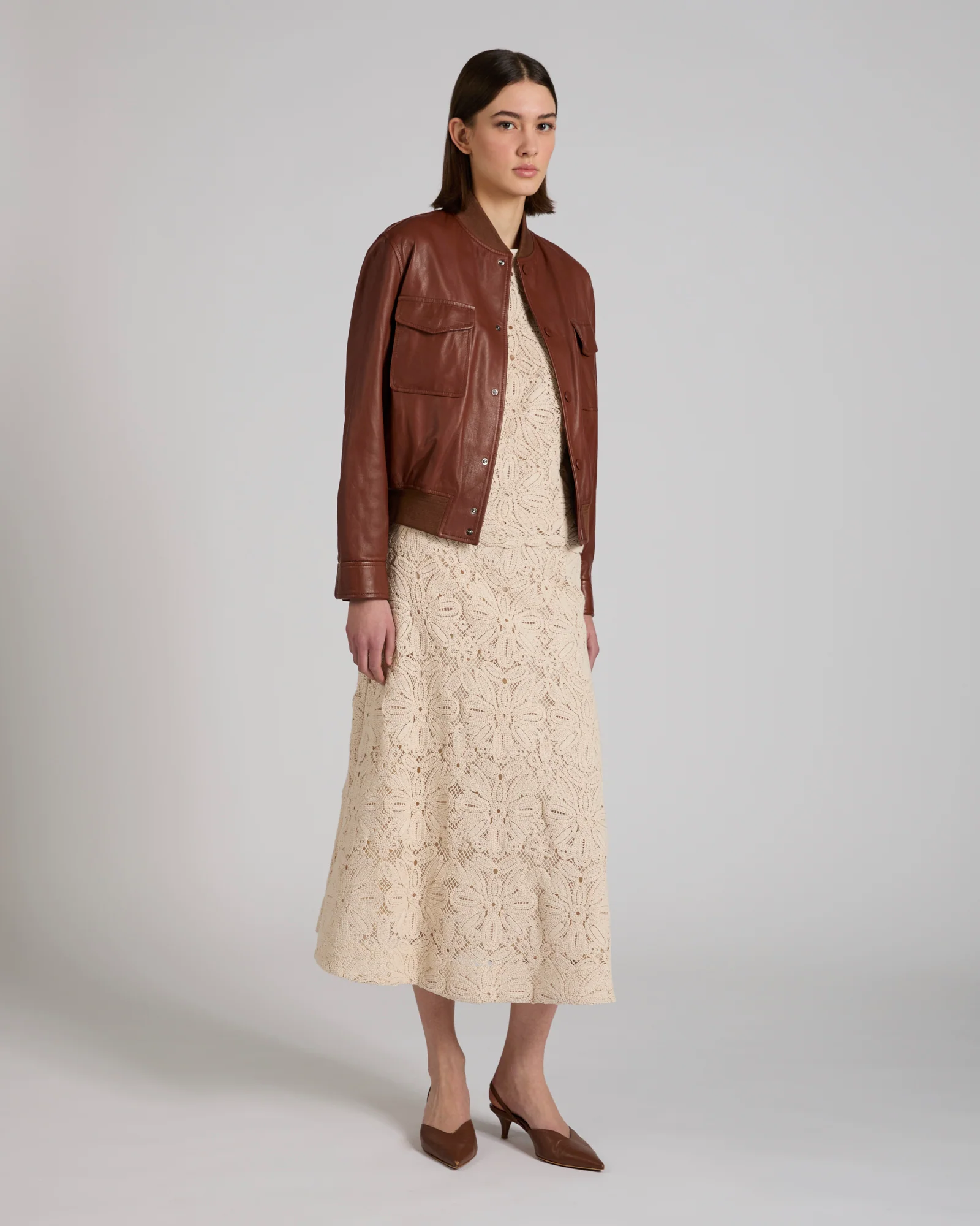 Regular fit top in macramé lace - Image 5