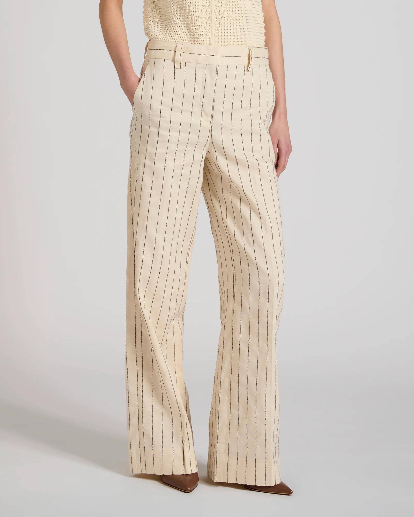 Regular fit trousers in linen blend - Image 2