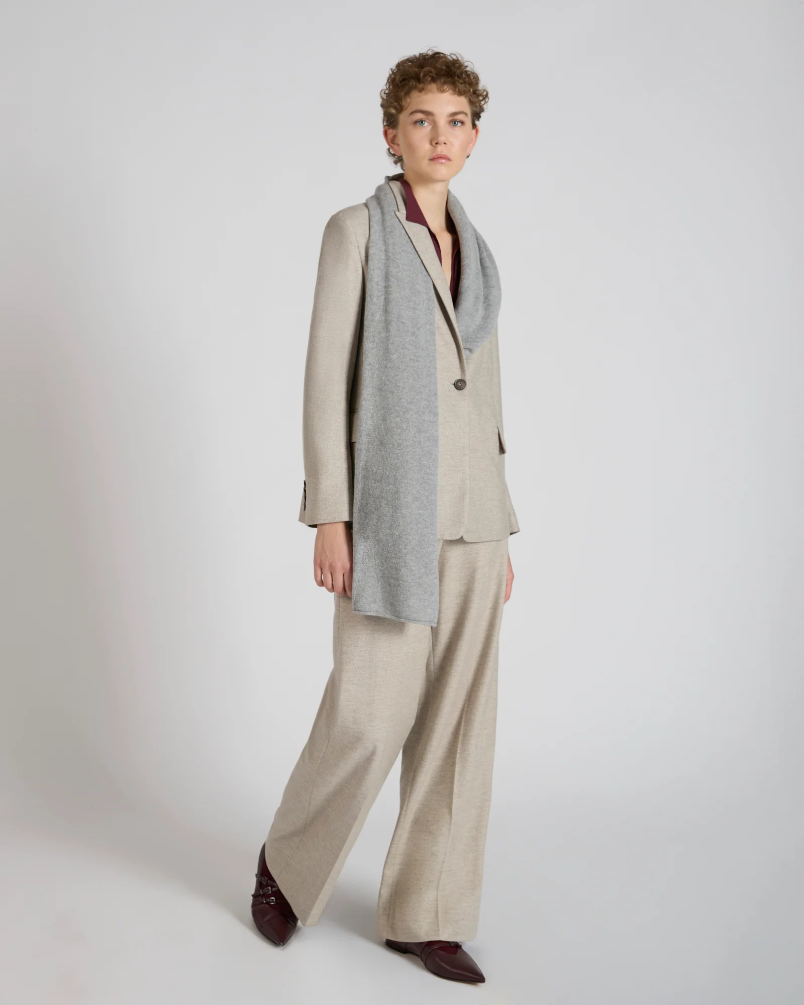 Regular fit trousers in stretch flannel - Image 5