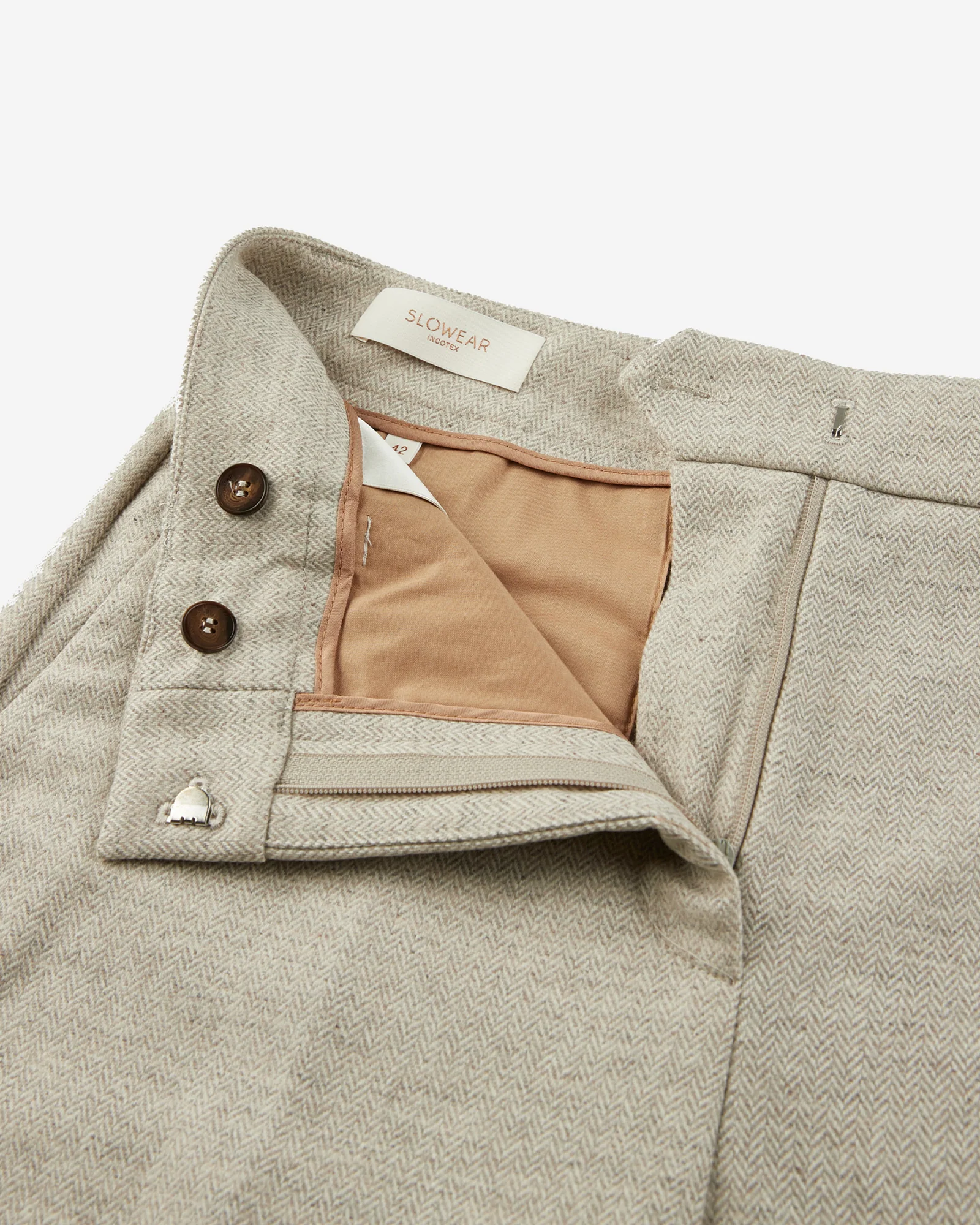 Regular fit trousers in stretch flannel - Image 6