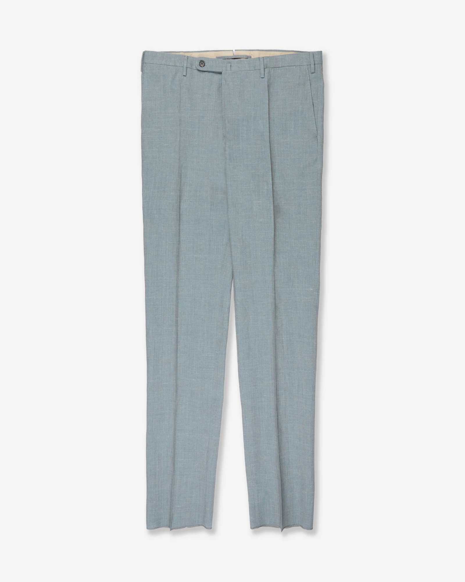 Regular fit wool and silk trousers