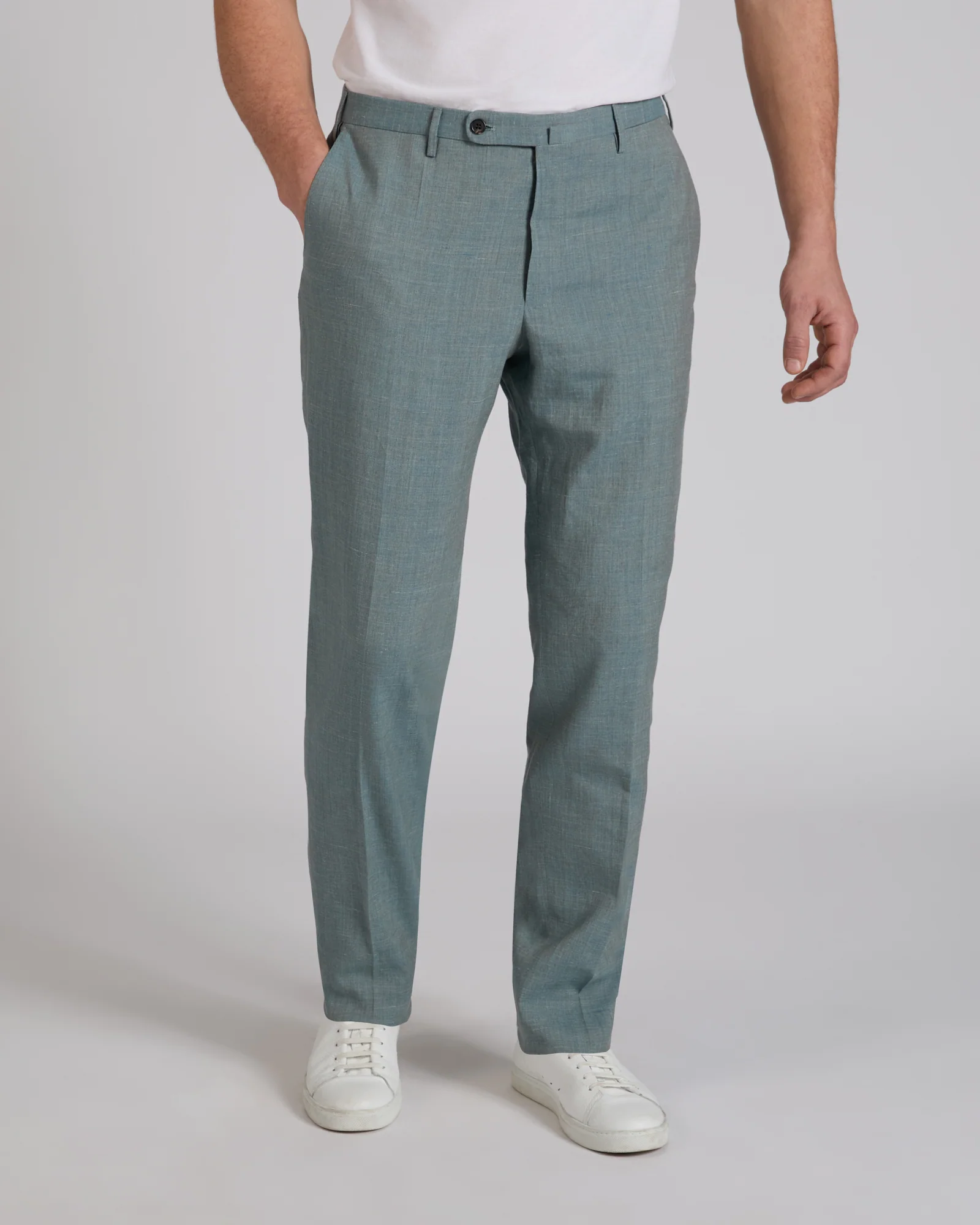 Regular fit wool and silk trousers - Image 2
