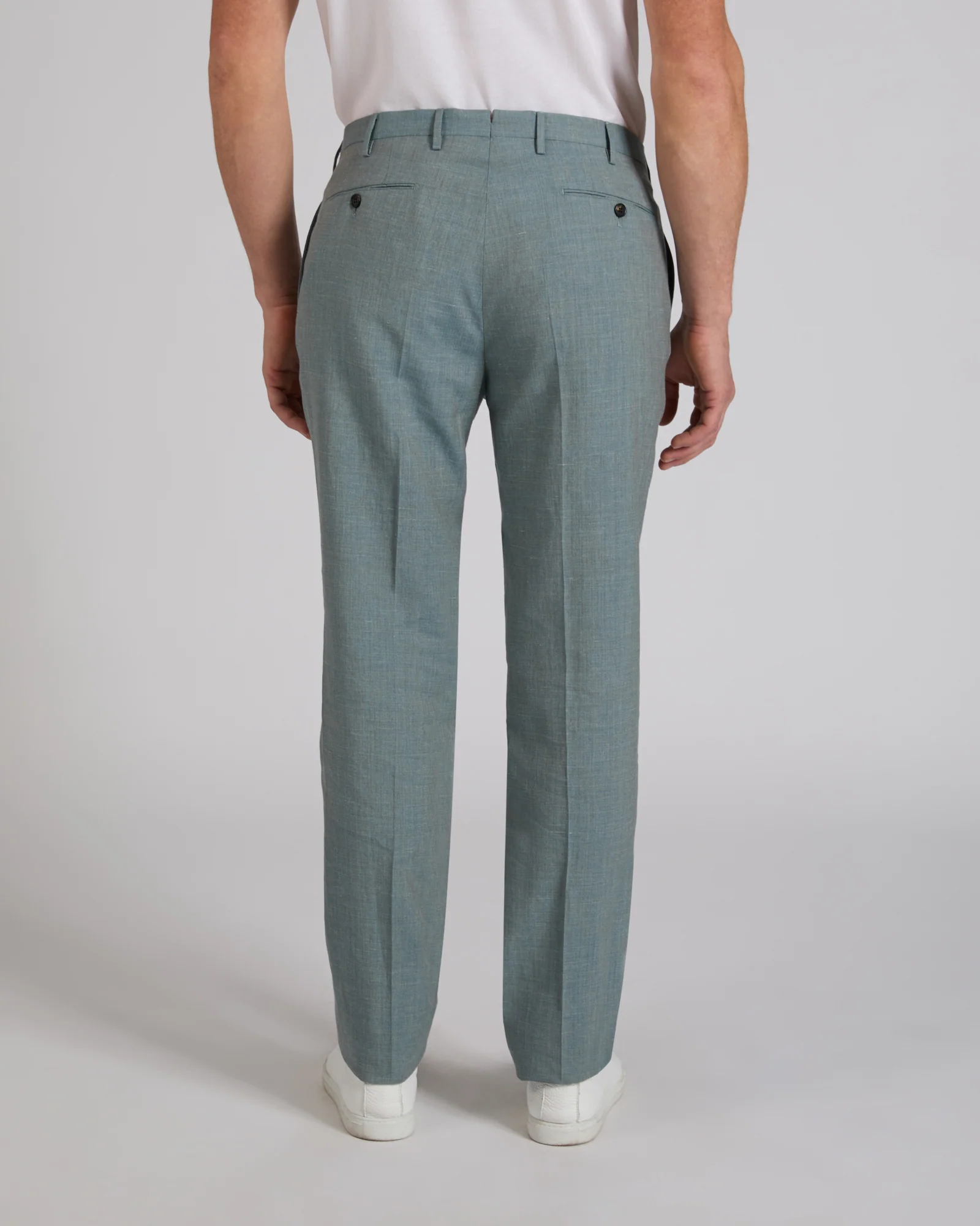 Regular fit wool and silk trousers - Image 3