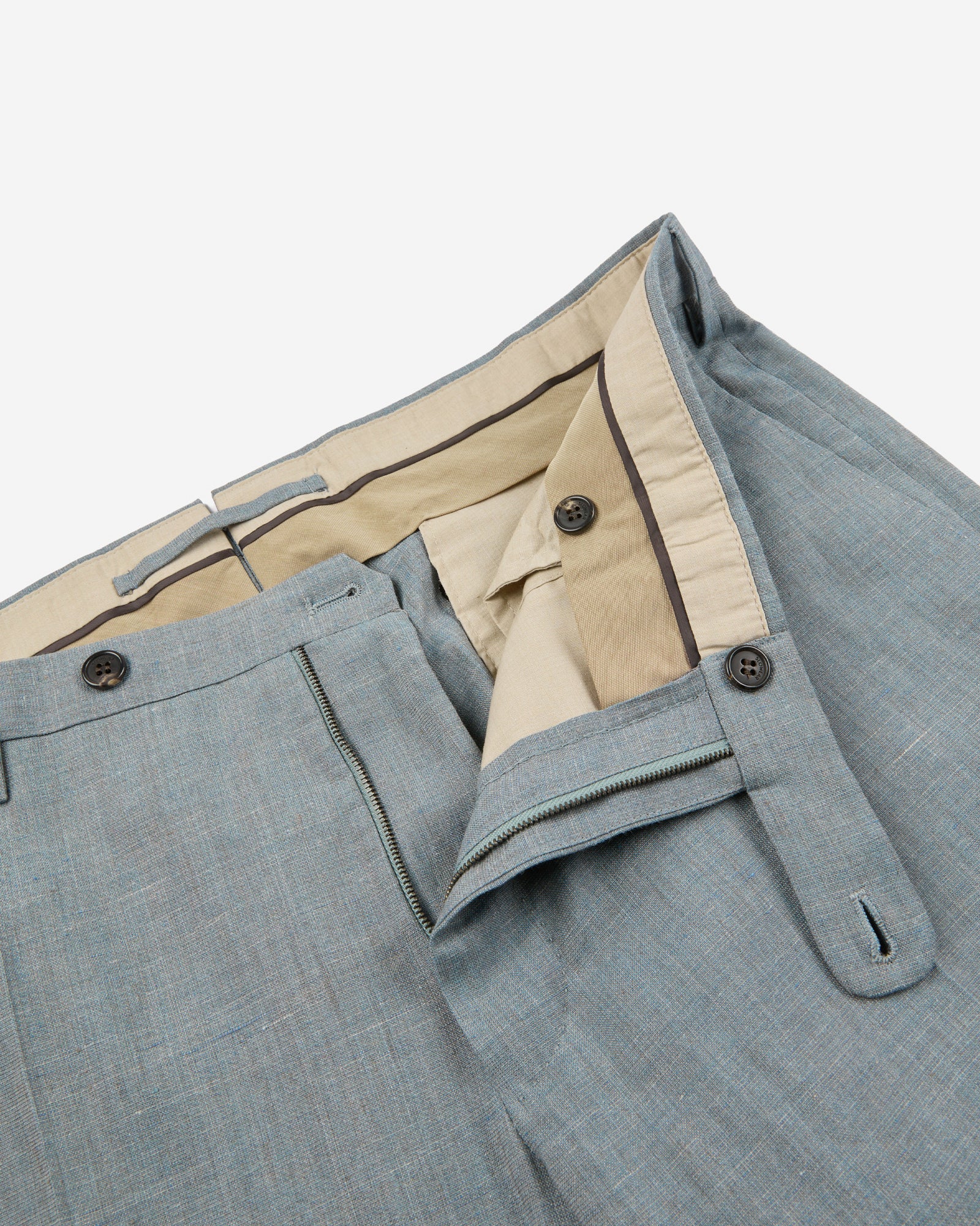 Regular fit wool and silk trousers - Image 6