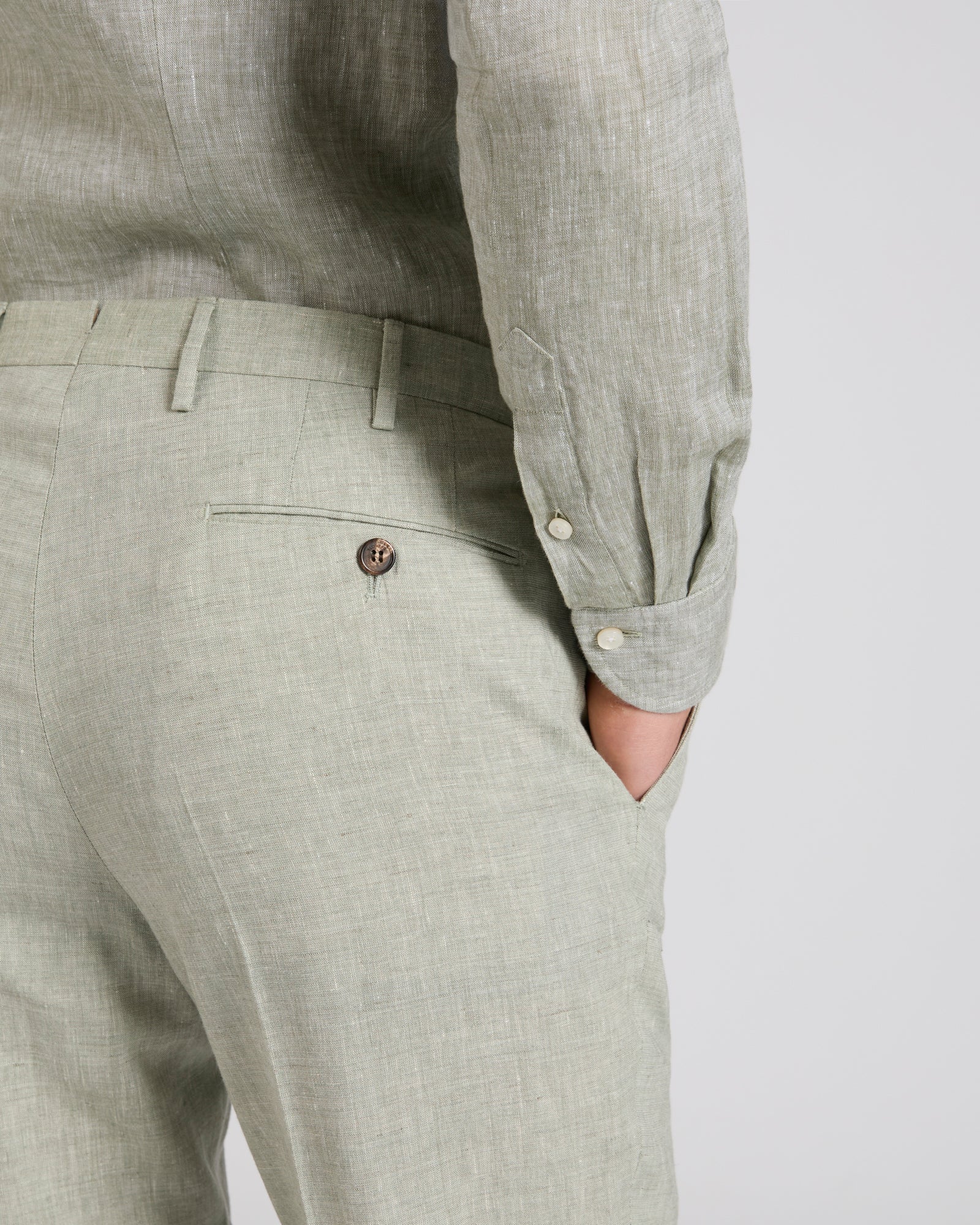 Regular fit wool and silk trousers - Image 4