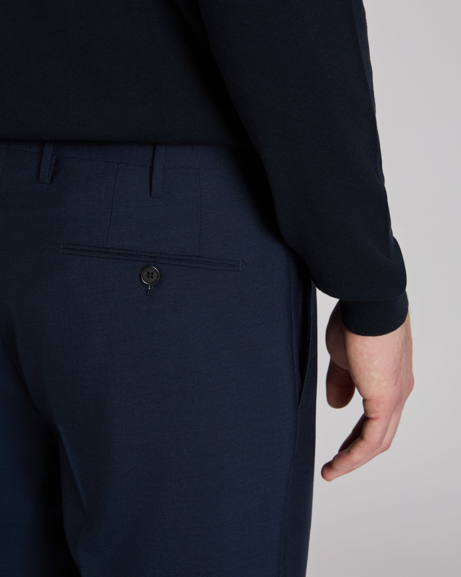 Regular fit wool fabric trousers - Image 4