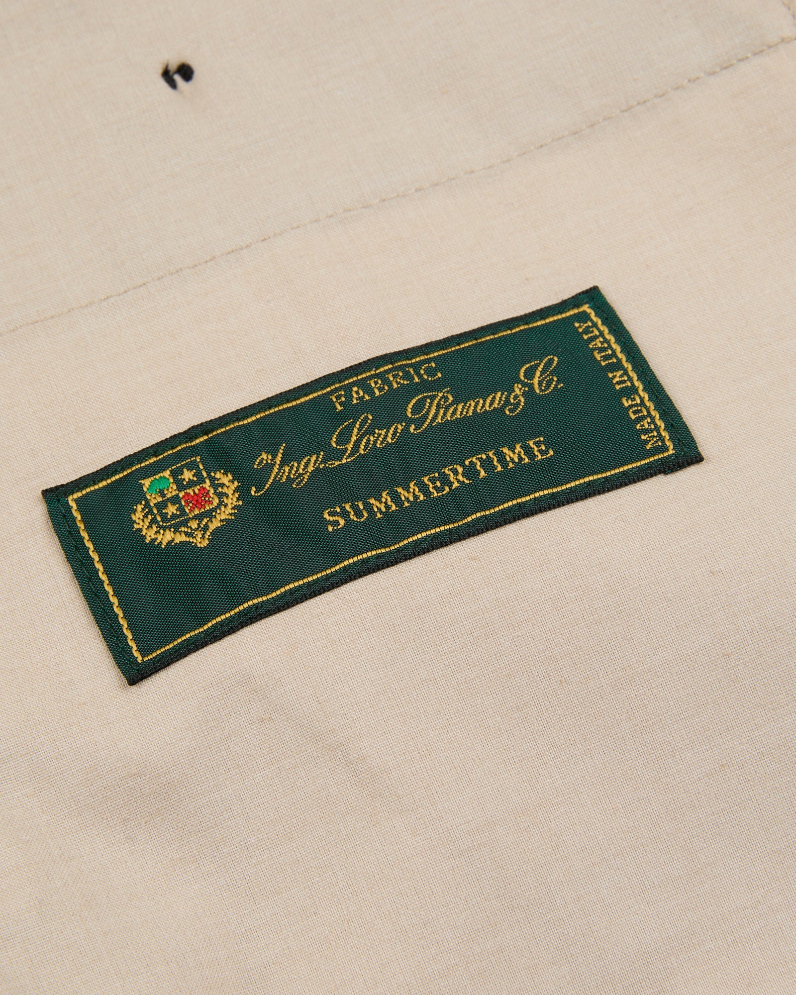 Regular fit wool, linen and silk fabric trousers - Image 7