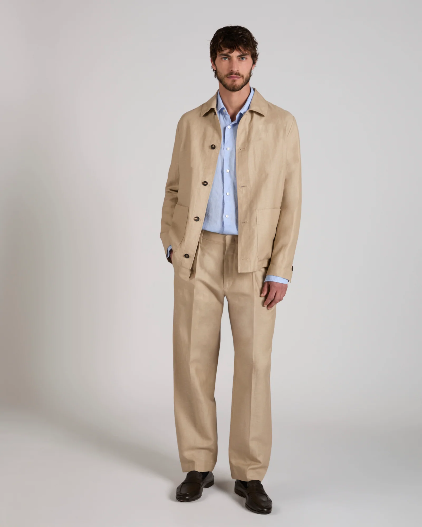 Seamless wool and linen trousers - Image 5