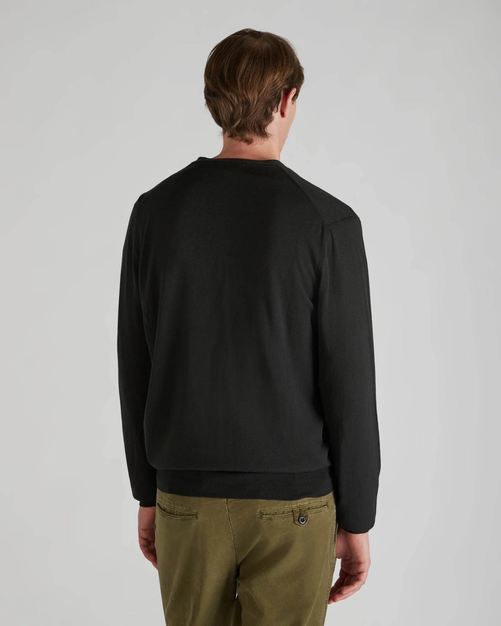 Slim-fit cardigan in certified Flexwool - Image 3