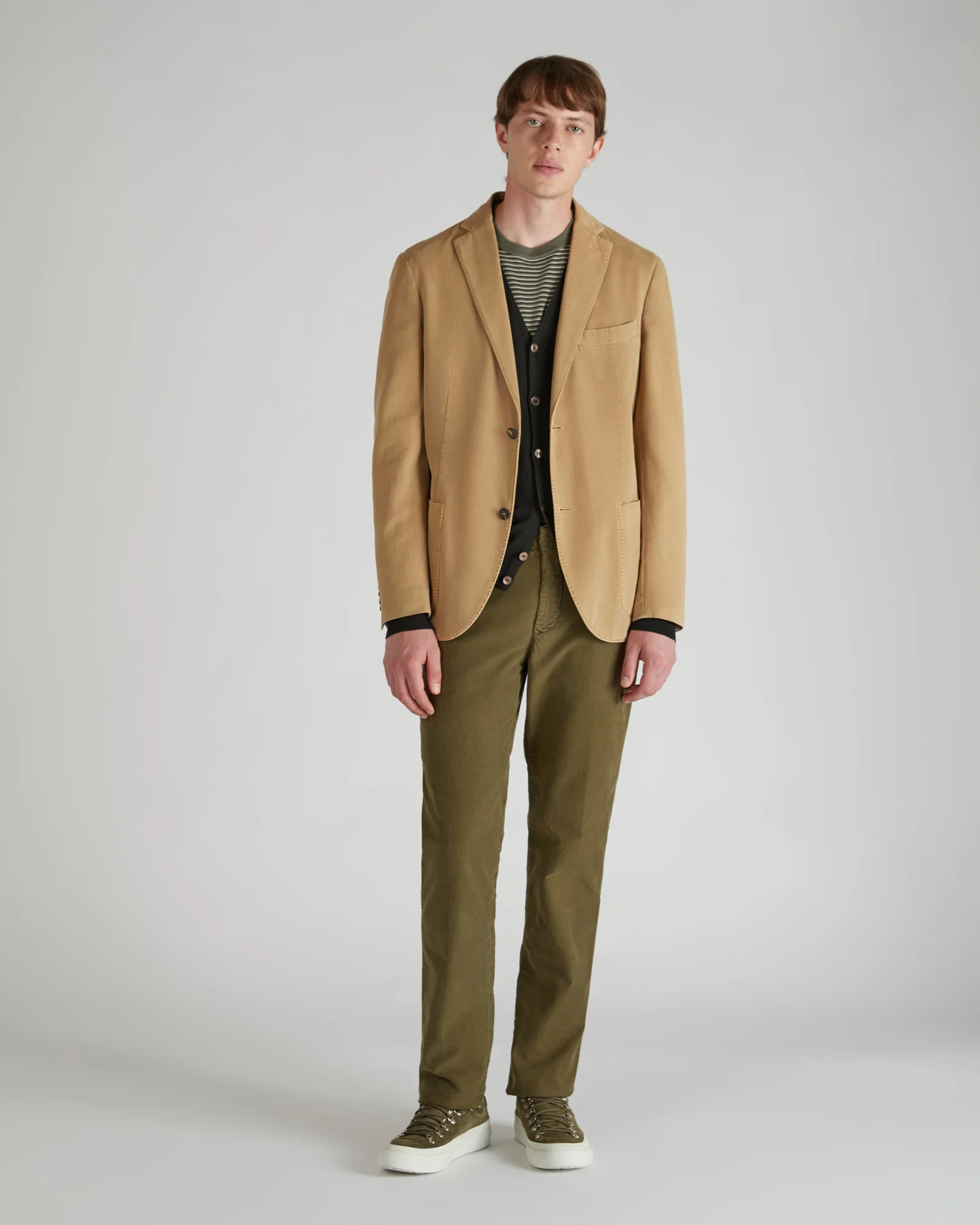 Slim-fit cardigan in certified Flexwool - Image 5