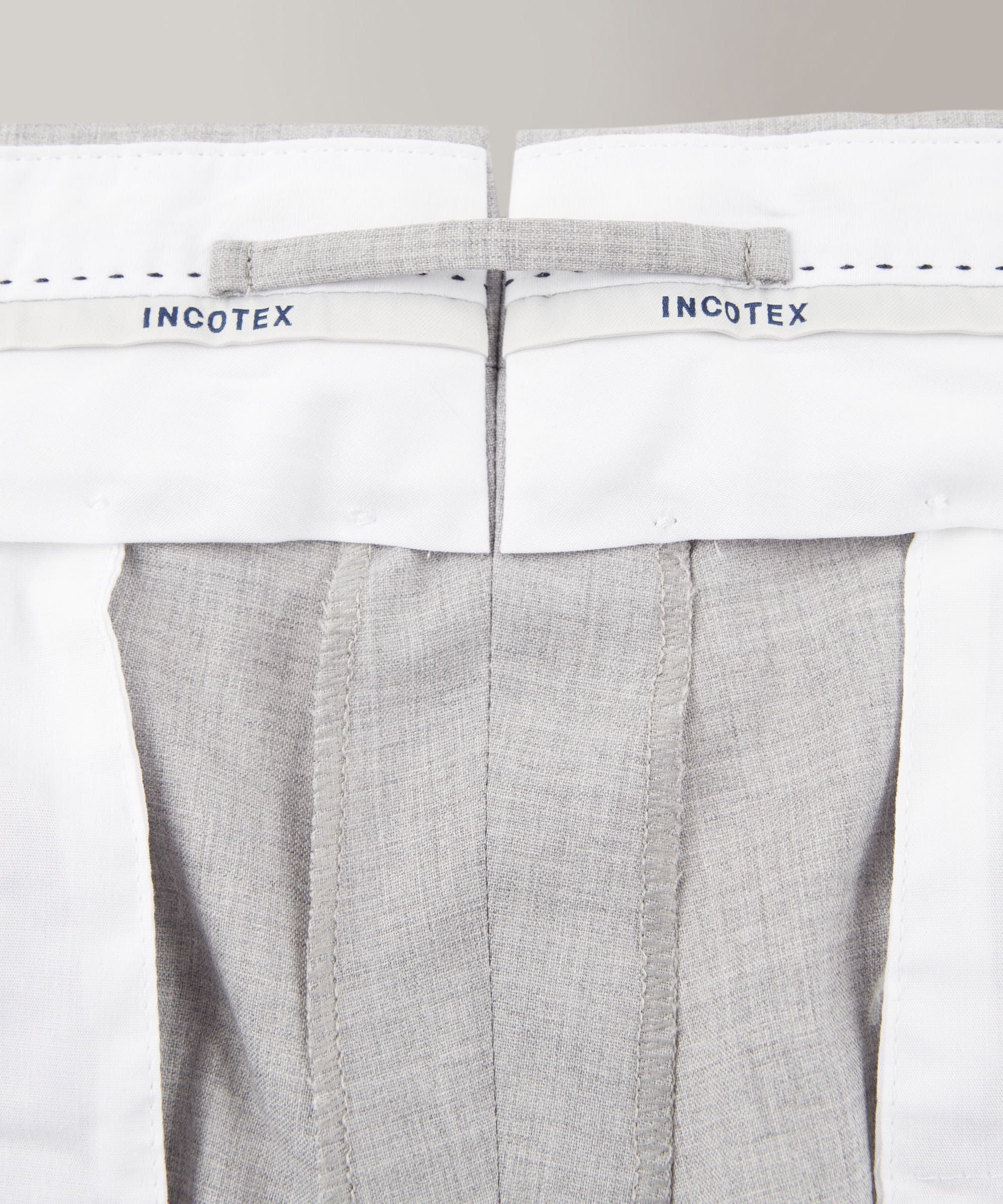 Slim-fit certified tropical wool trousers - Image 9