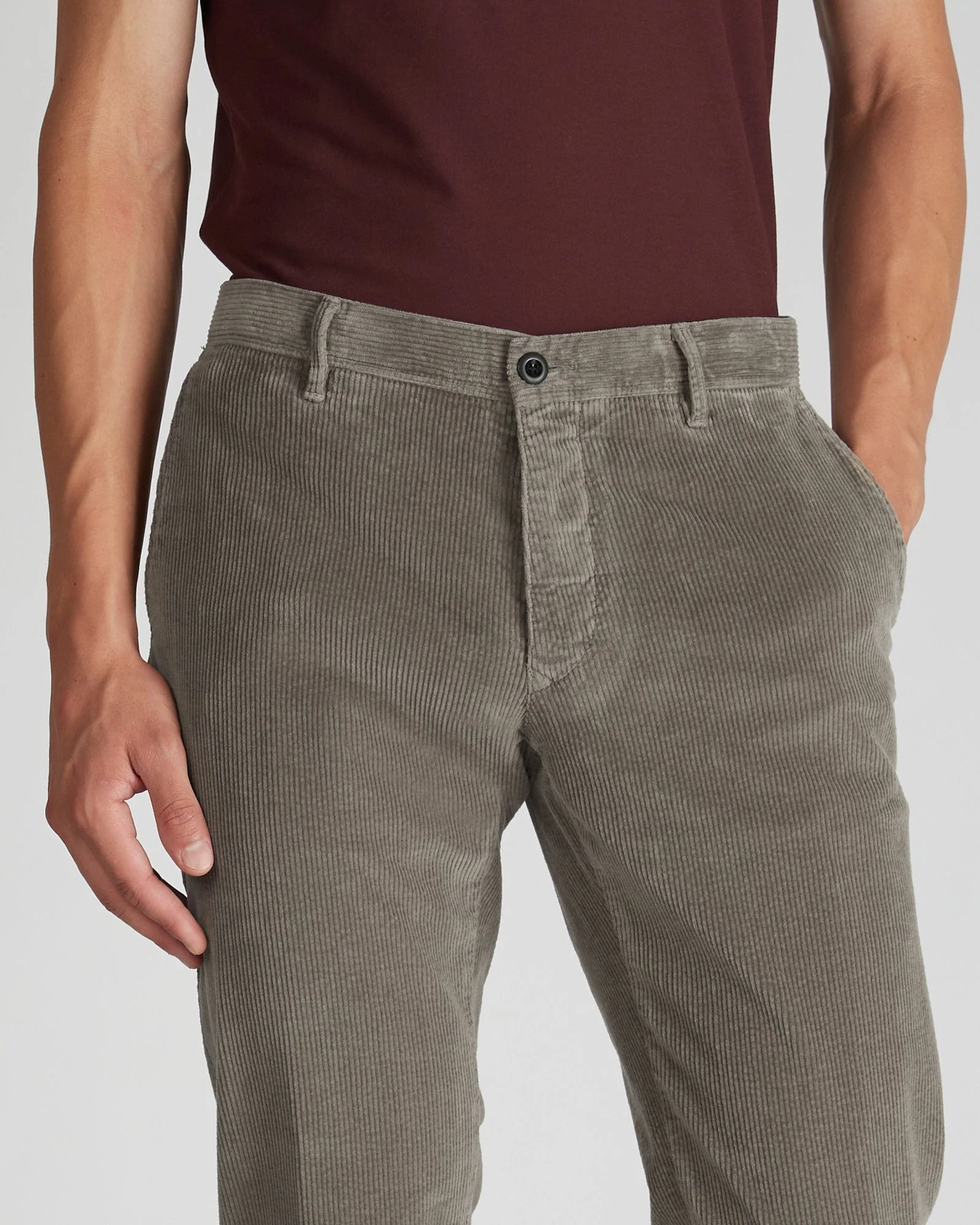 Slim fit corduroy trousers - Image 4
