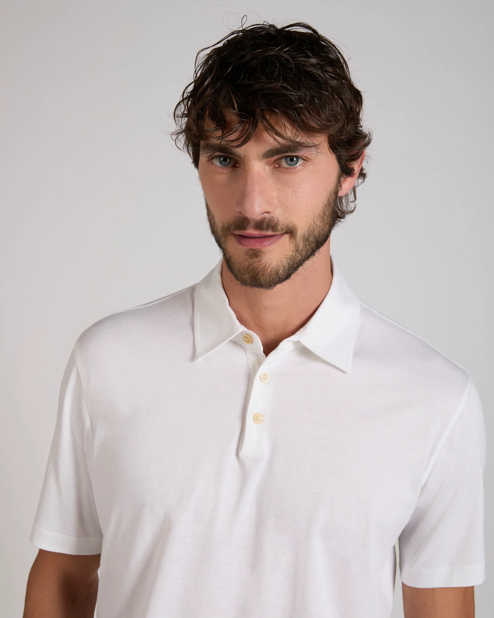 Slim fit cotton and silk jersey polo shirt - Image 4