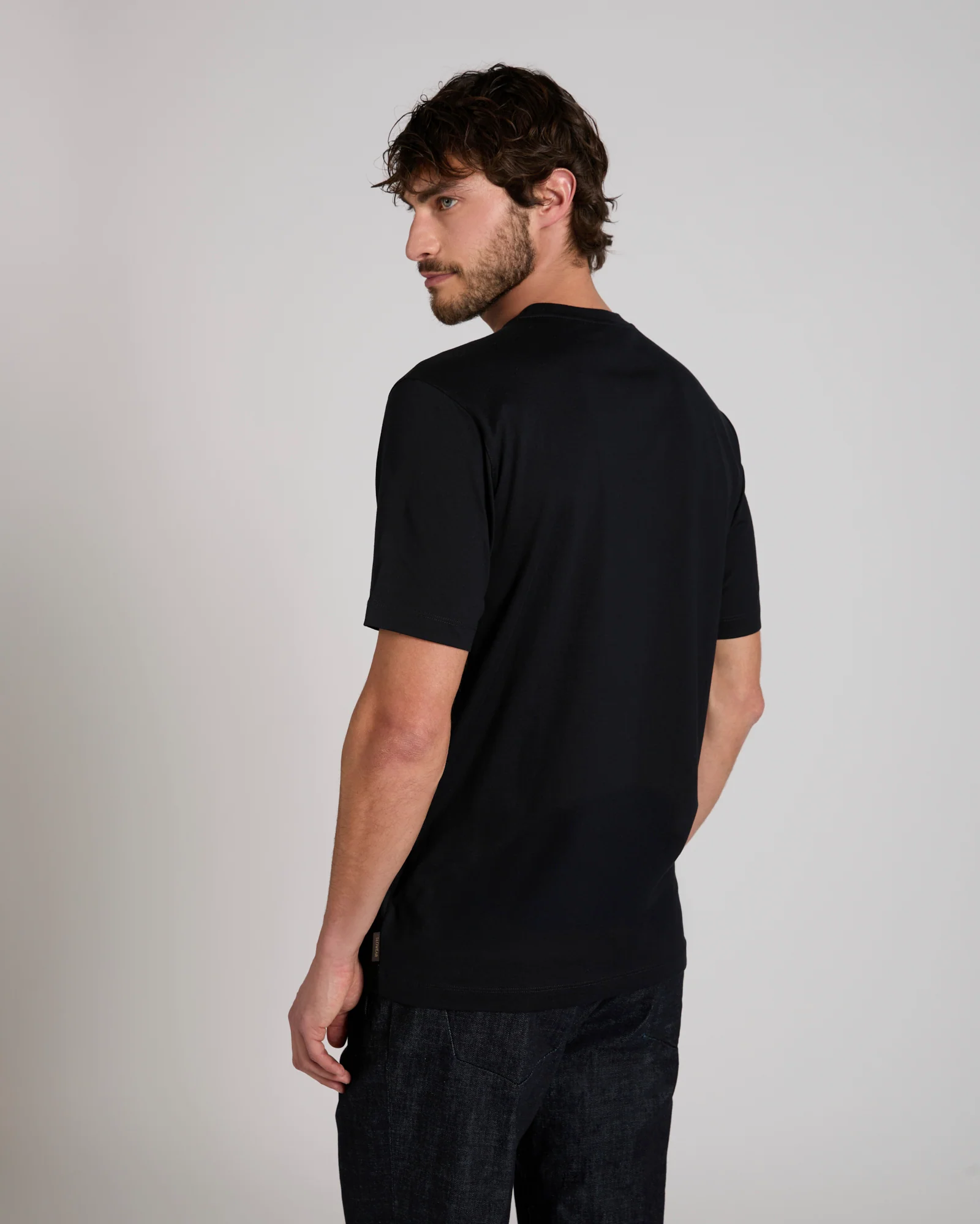 Slim fit cotton and silk jersey T-shirt - Image 3