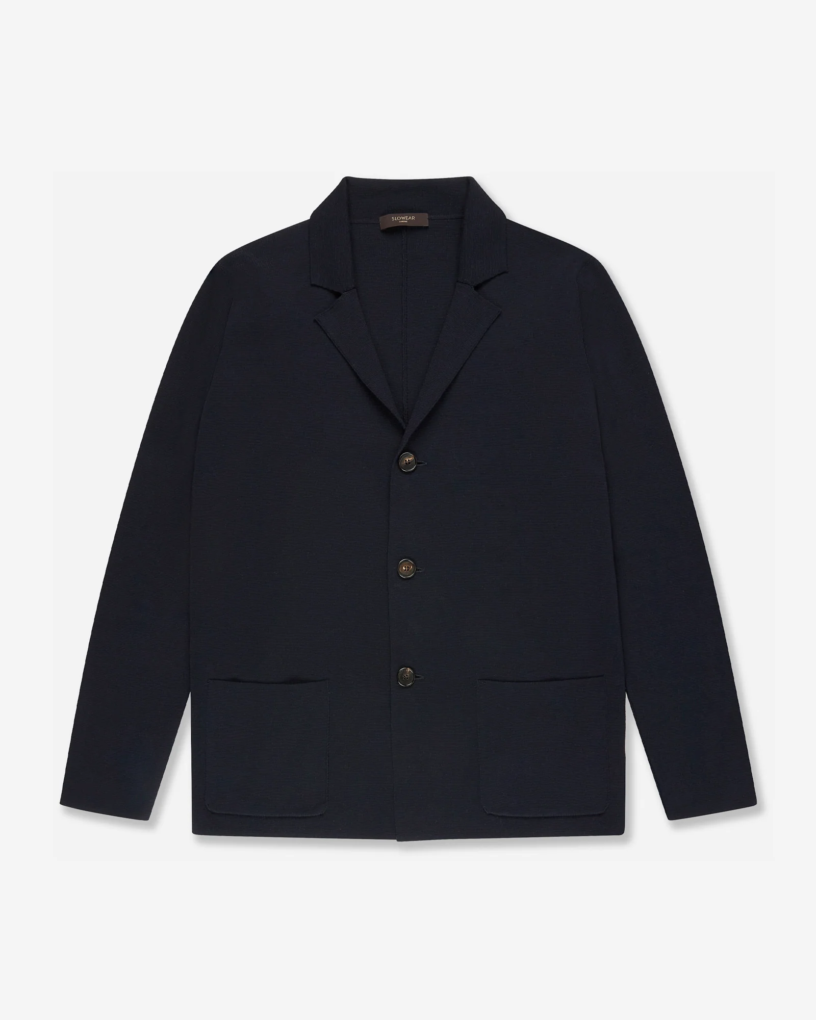 Slim fit cotton crepe jacket
