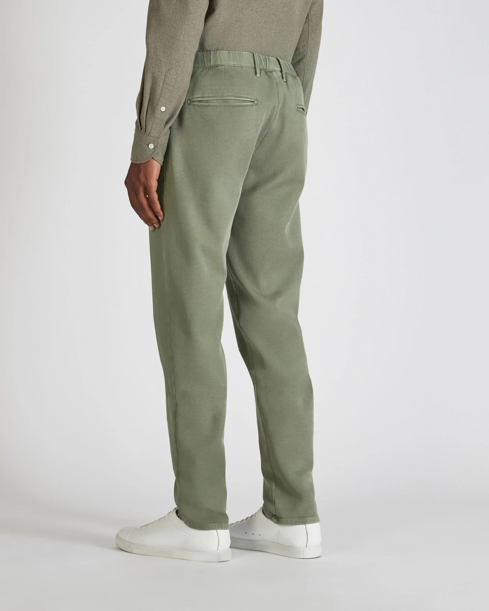 Slim fit cotton trousers - Image 3
