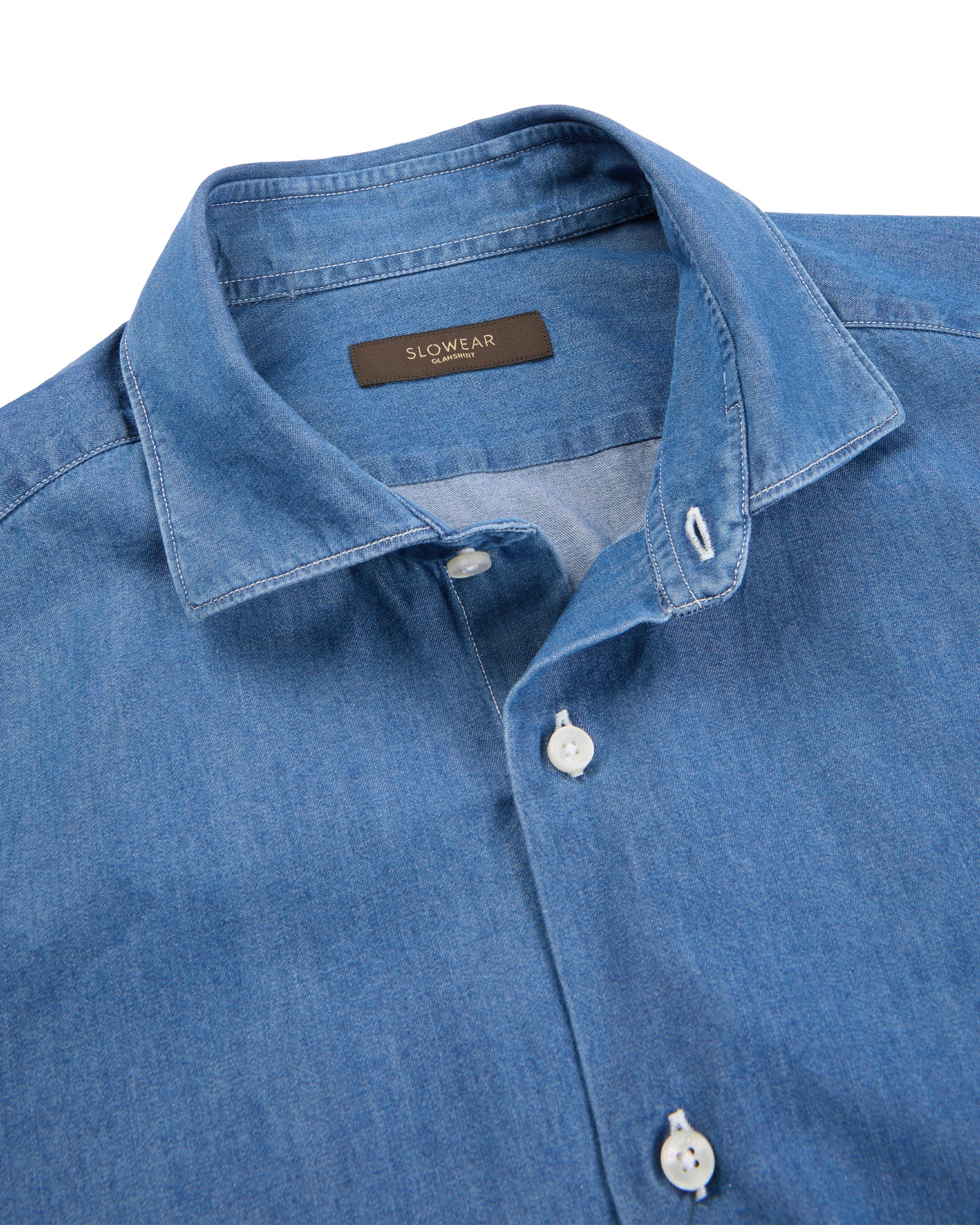 Slim fit denim cotton shirt - Image 6
