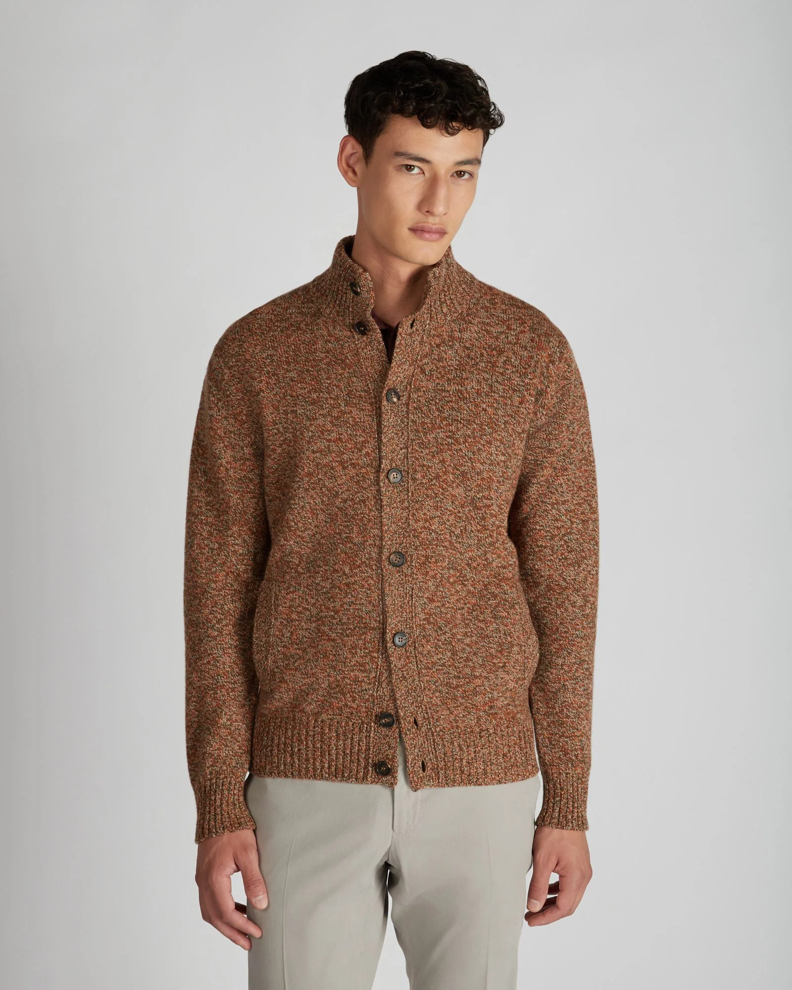 Slim fit Geelong wool bomber cardigan - Image 2