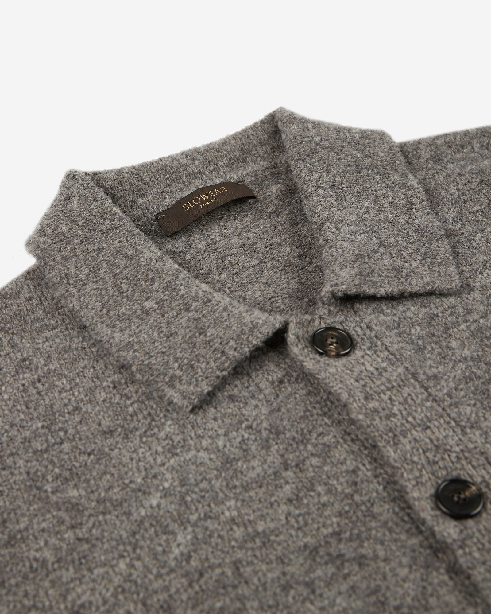 Slim fit Geelong wool bouclé overshirt - Image 6