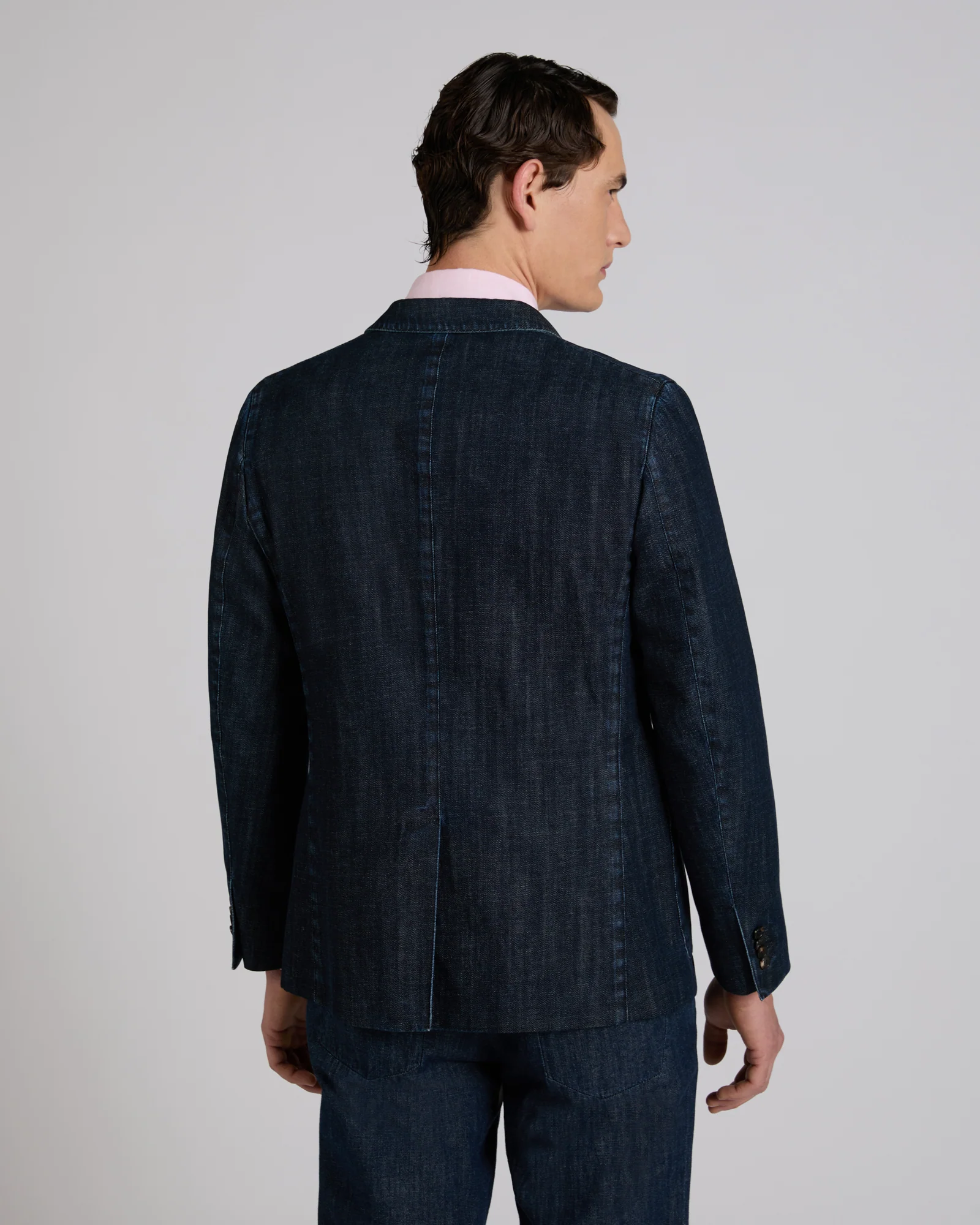 Slim fit Japanese denim jacket - Image 3