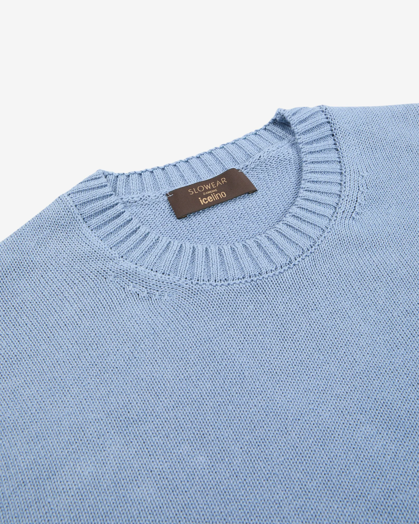 Slim fit linen and cotton crew-neck jumper - Image 6