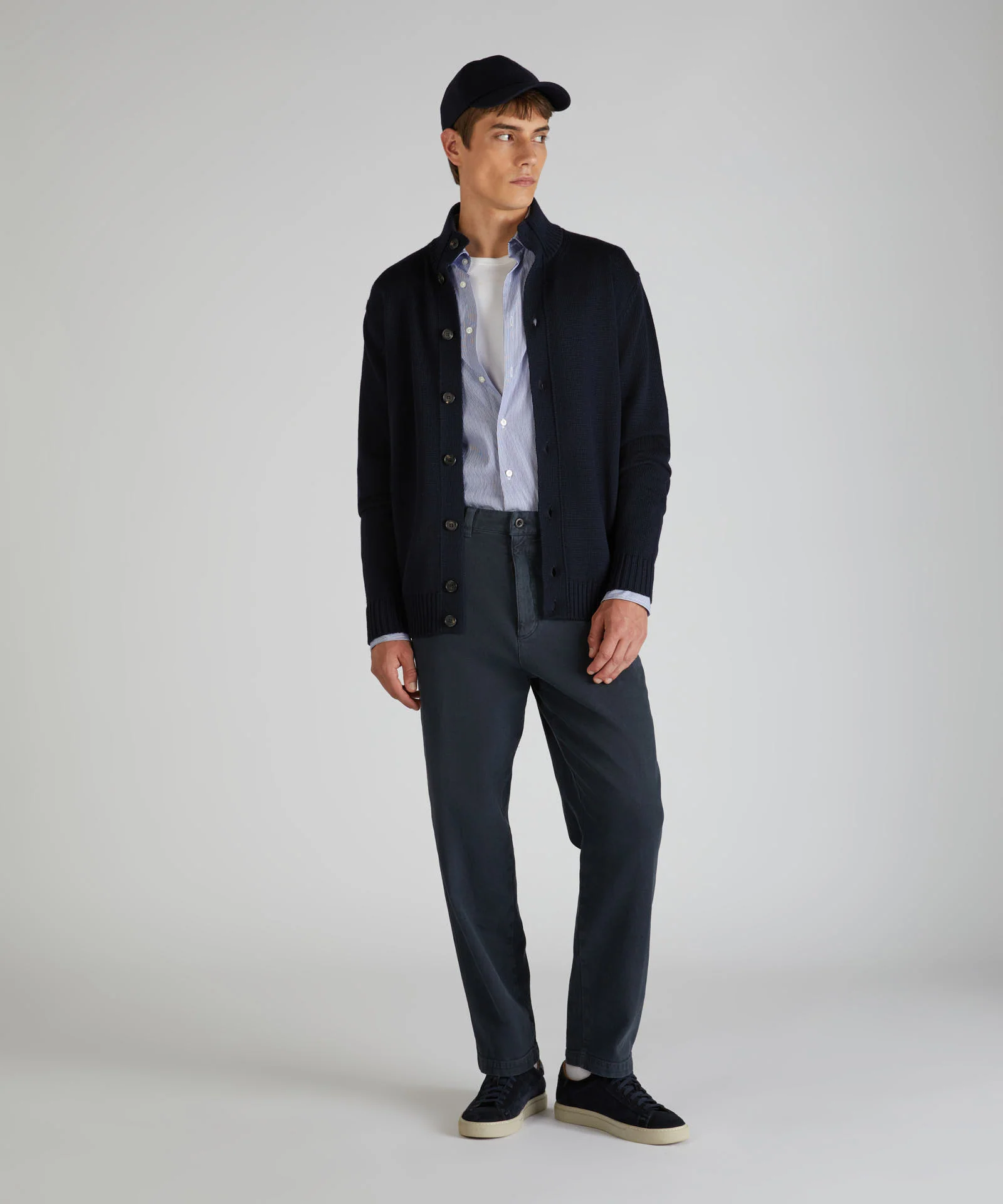 Slim-fit merino wool Bomber cardigan - Image 5