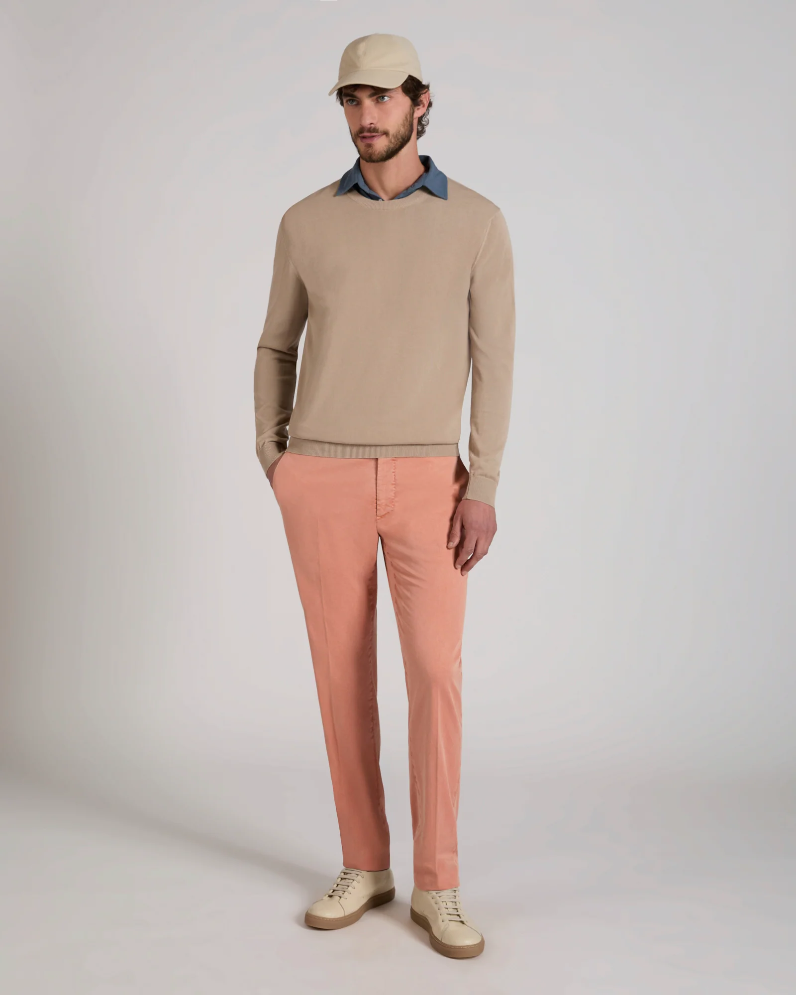 Slim fit organic cotton trousers - Image 5