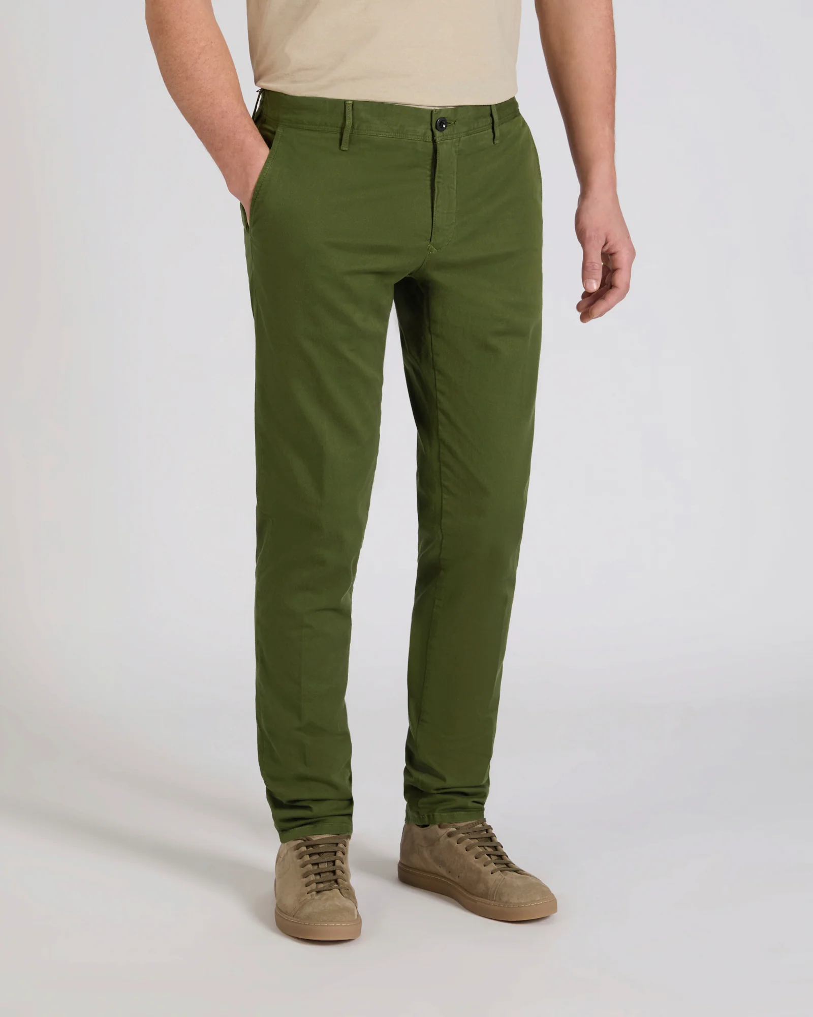 Slim fit organic cotton twill trousers - Image 2
