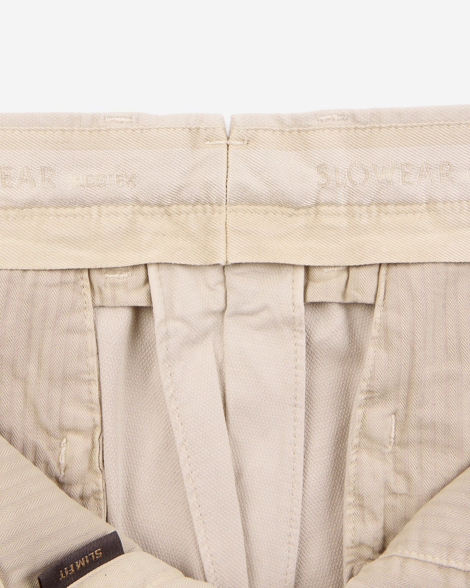Slim fit stretch cotton trousers - Image 3